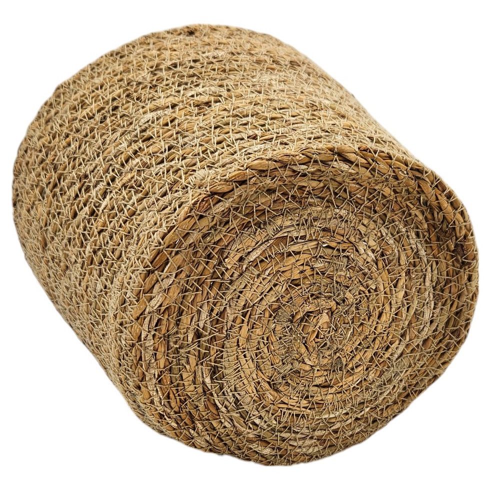 Blumentopf Seegras Ø 20 cm – Kleiner runder Pflanzkorb & Übertopf in Braun