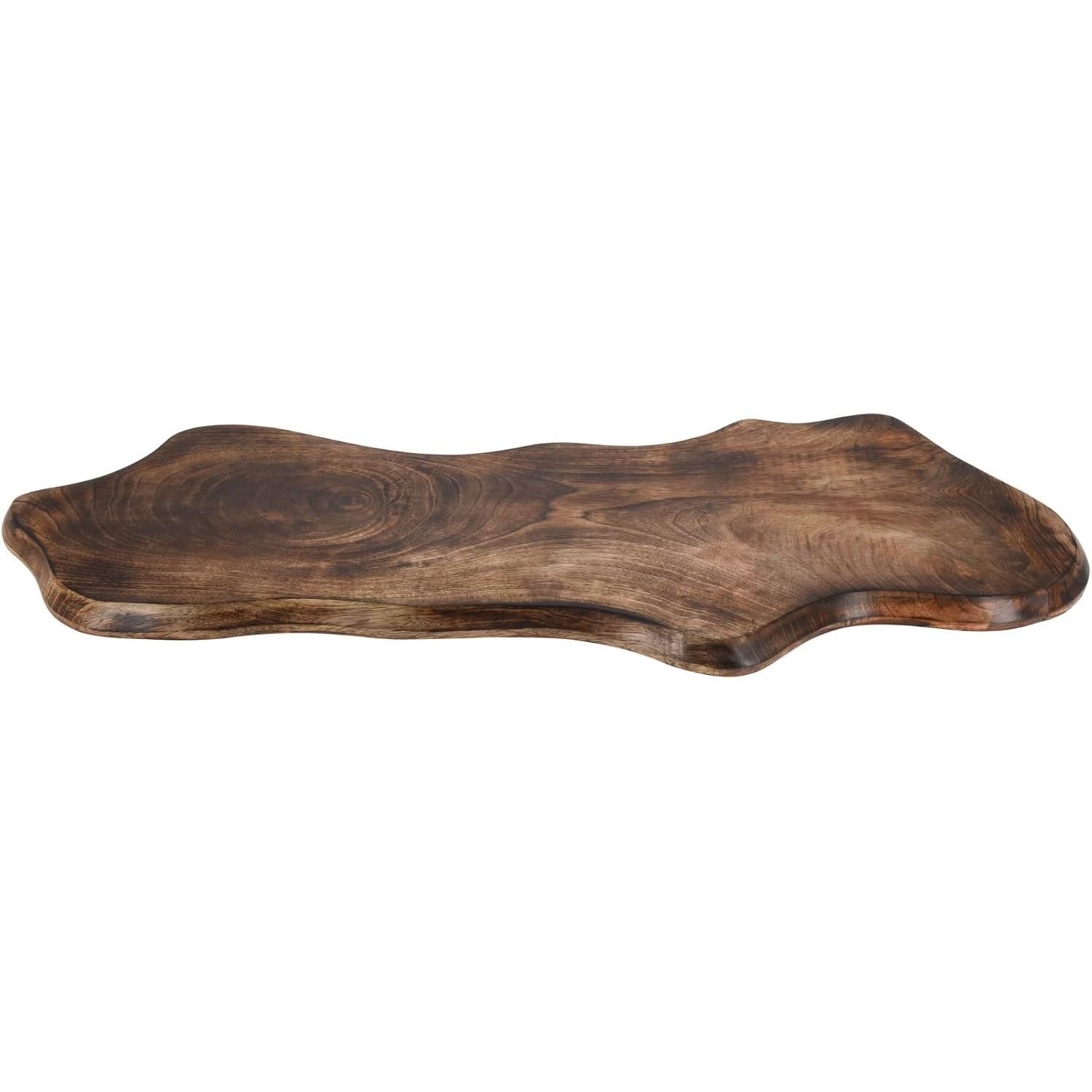XXL Holzbrett Schneidebrett Mangoholz Servierbrett Platte Holz braun Brett 80 cm
