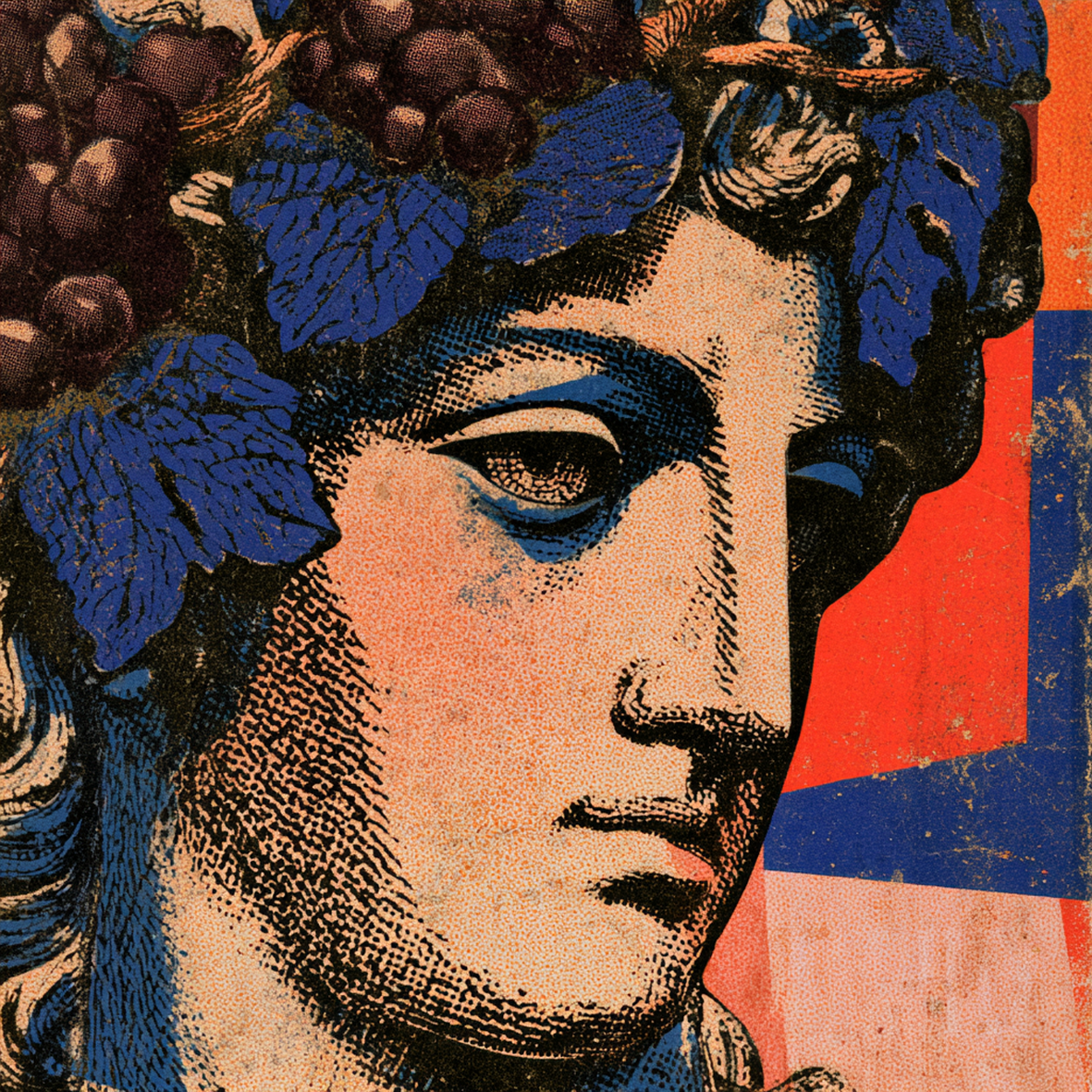 Bacchus | Kleines Kunstwerk aus Travertin