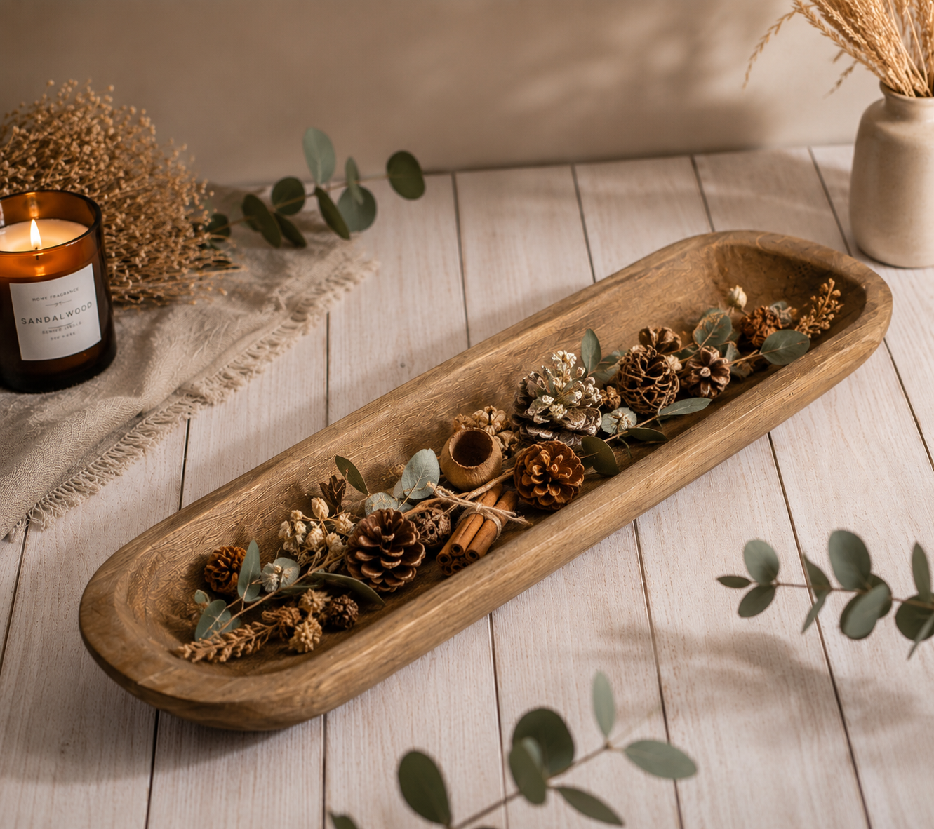 Rustikale Holzschale aus Naturholz – Vintage Teigschale | Deko-Unikat