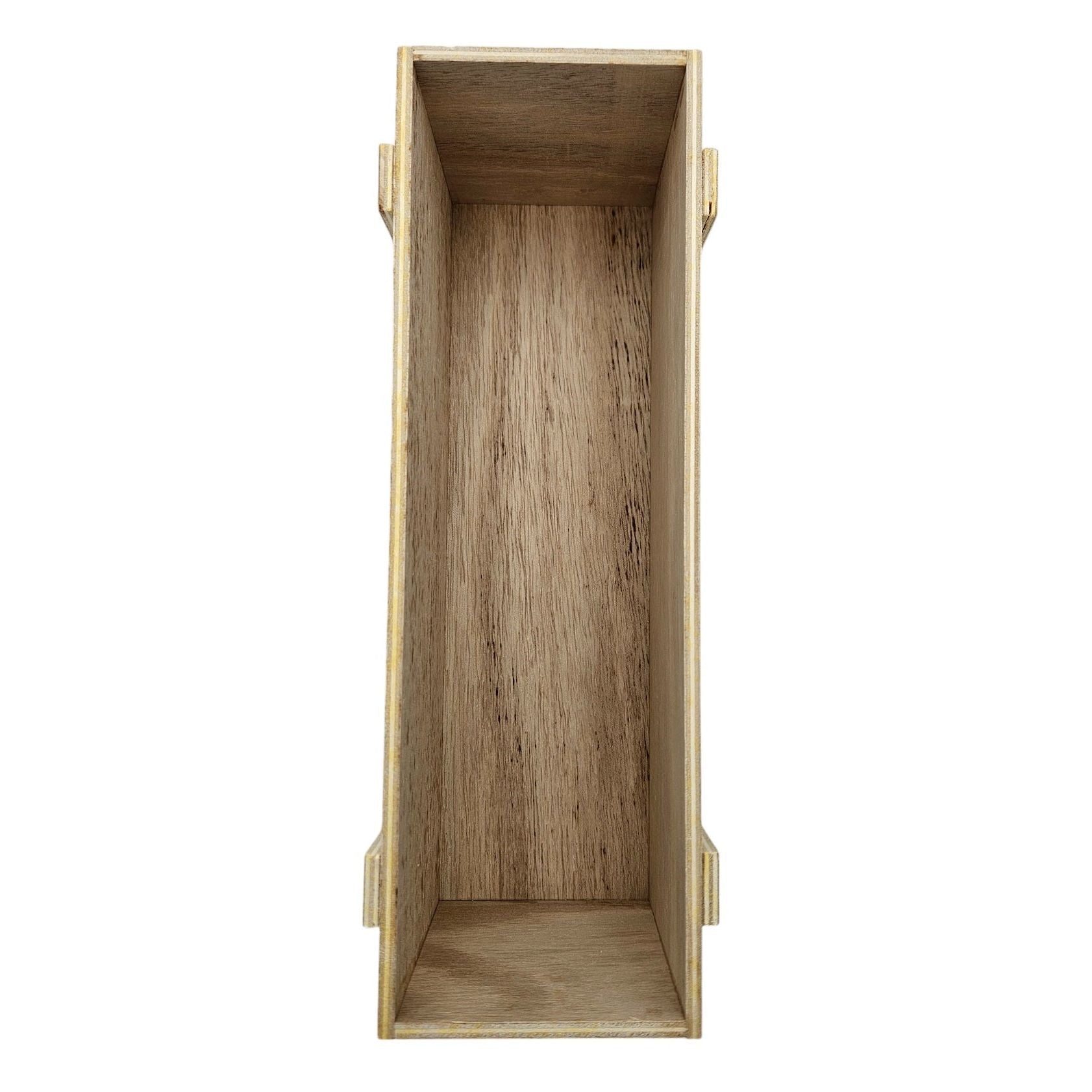 Holzkiste „Heart“ – Rechteckige Aufbewahrungsbox aus Naturholz mit Herzdetail für Küche & Deko