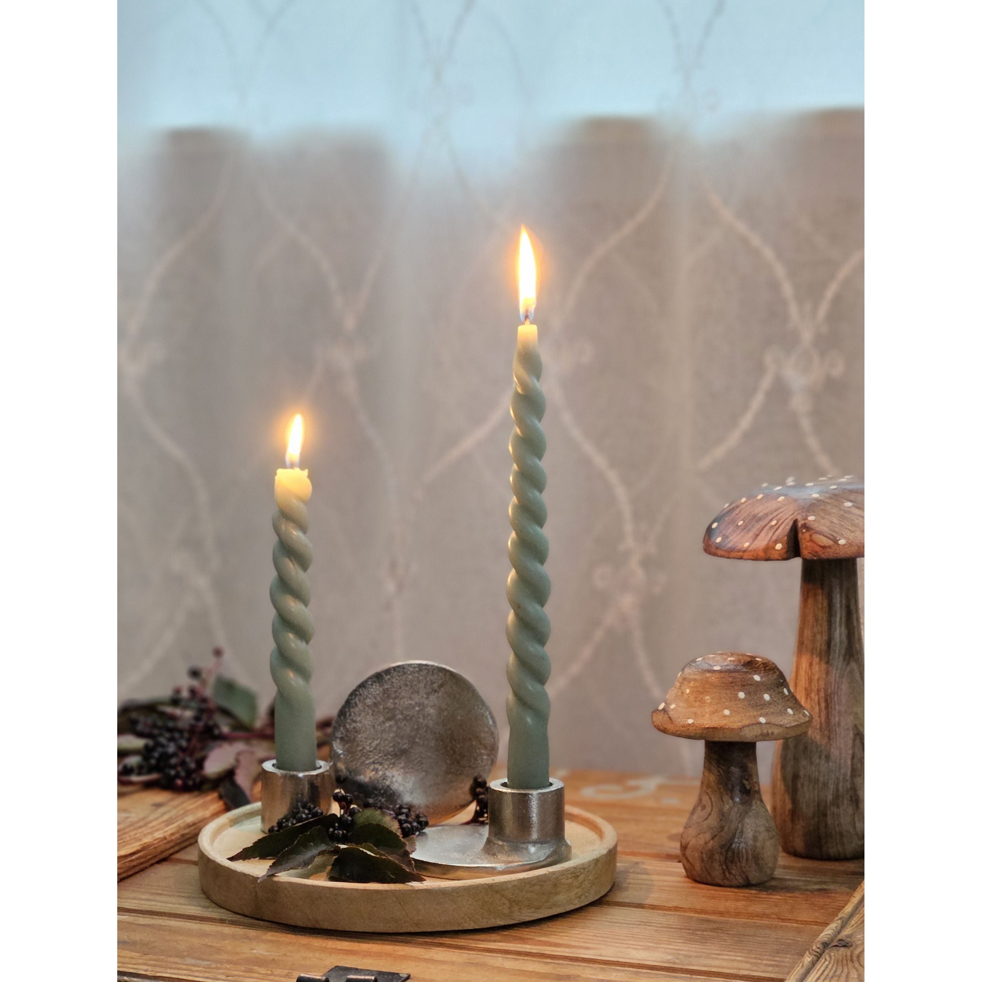 Dekoteller Ø 25 cm aus Mangoholz – Rundes Dekobrett & Schmuckteller im Natur-Look