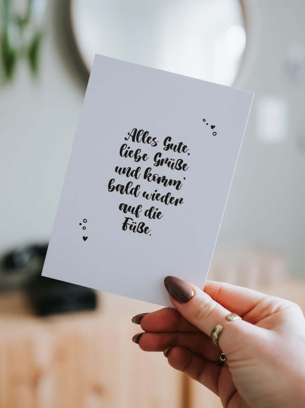 Alles Gute, liebe Grüße · Postkarte