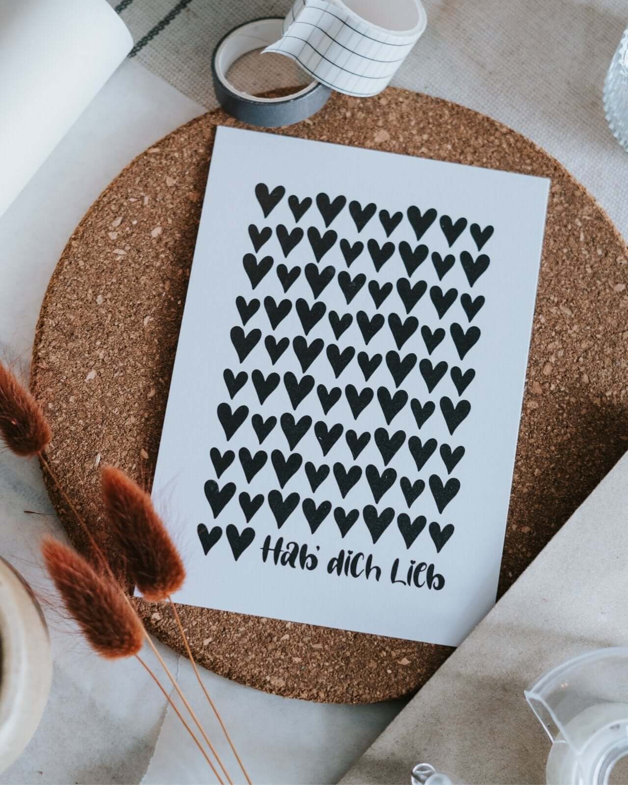 Hab dich lieb · Postkarte