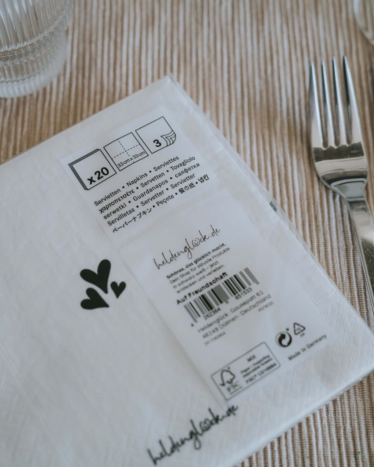 Auf Freundschaft · Servietten