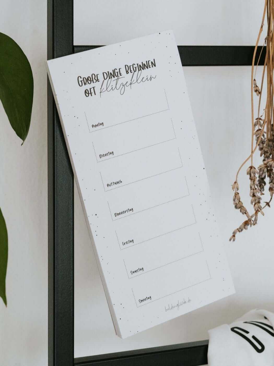 Magnetischer To-Do-Block mit stilvollem Design und Magnetrückseite für Kühlschrank und Notizen