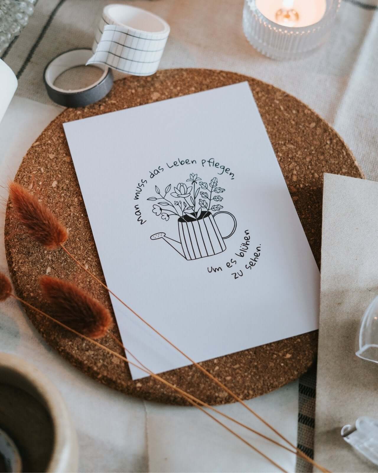 Das Leben blüht · Postkarte