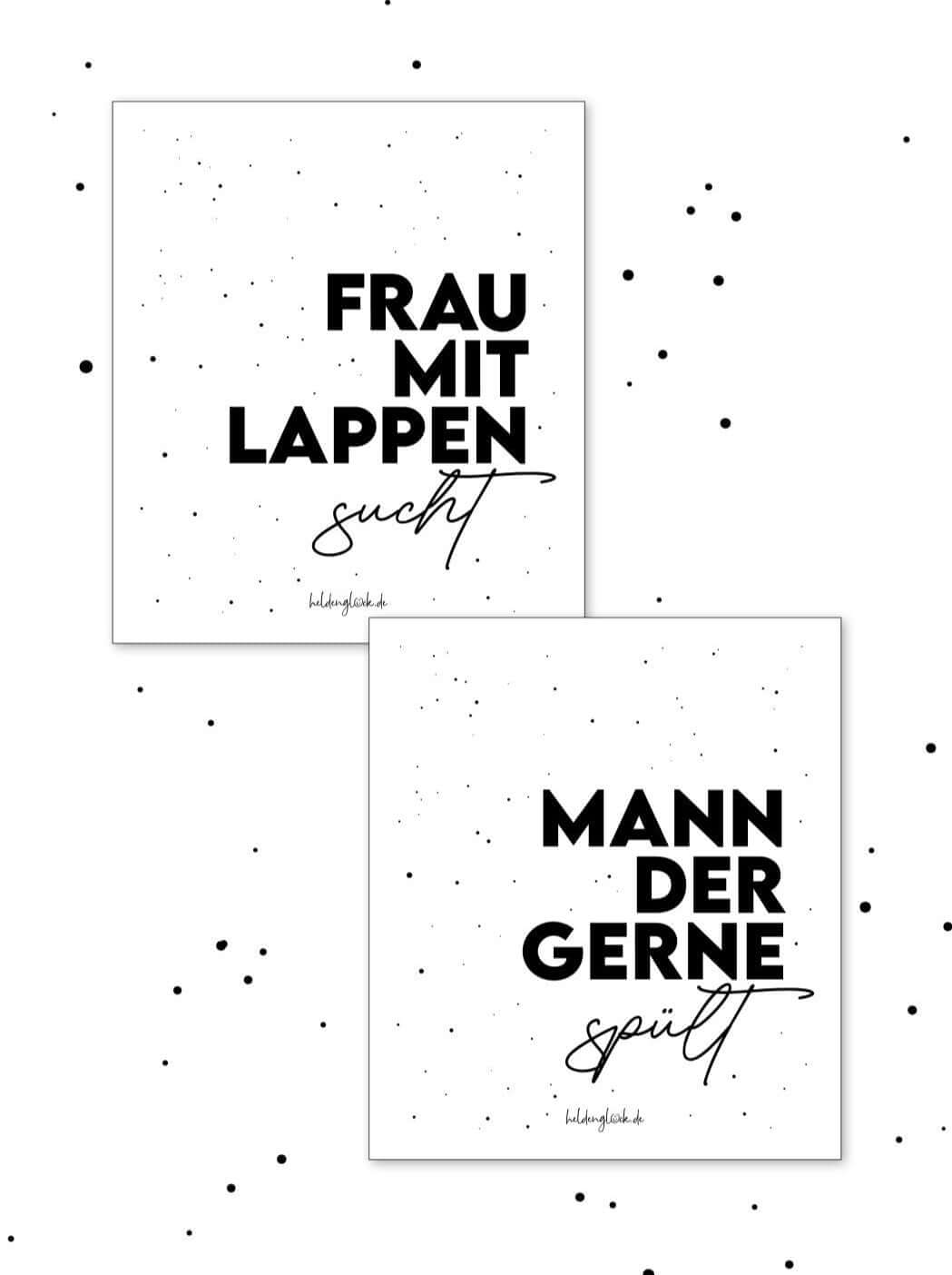 Frau sucht · Schwammtücher