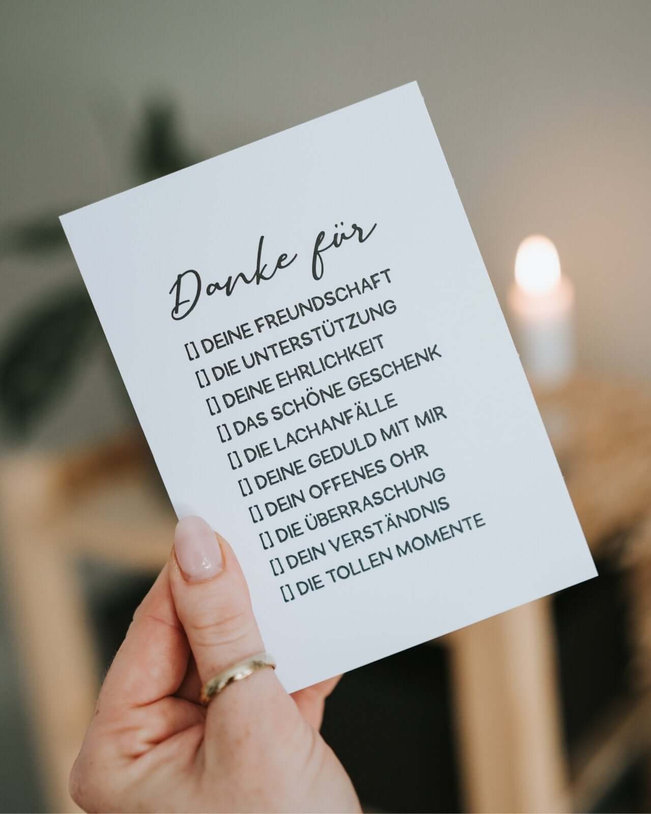 Danke für · Postkarte