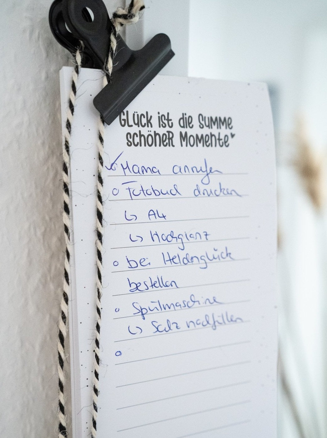 Momente · Notizblock