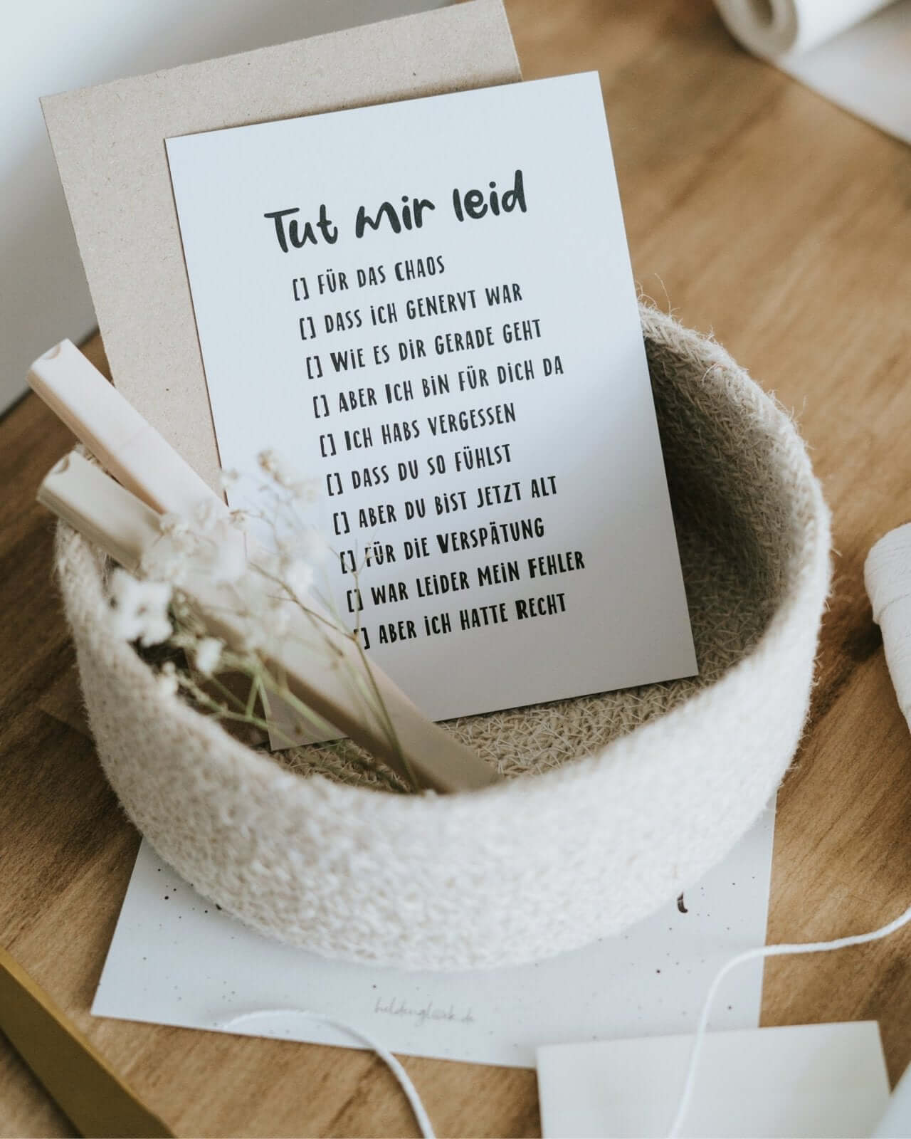 Tut mir leid · Postkarte