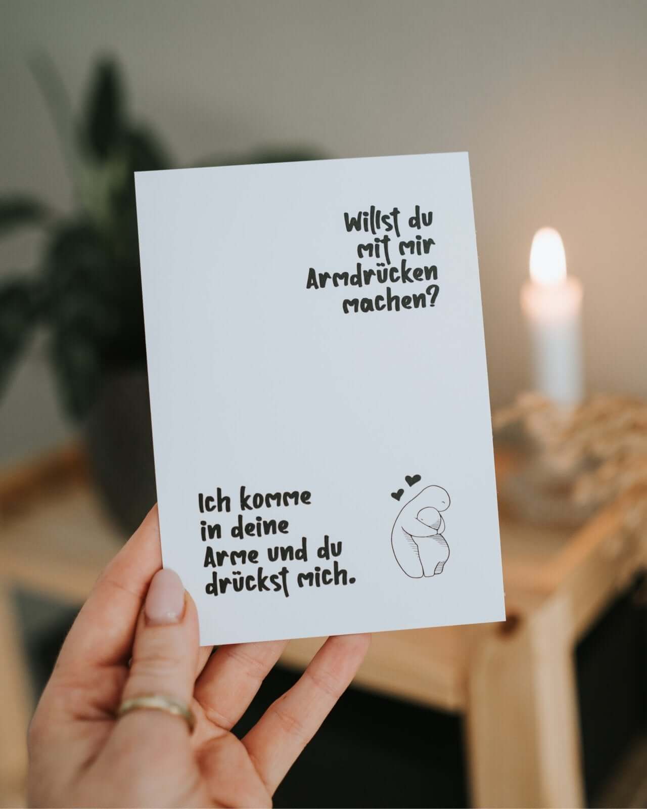 Armdrücken · Postkarte