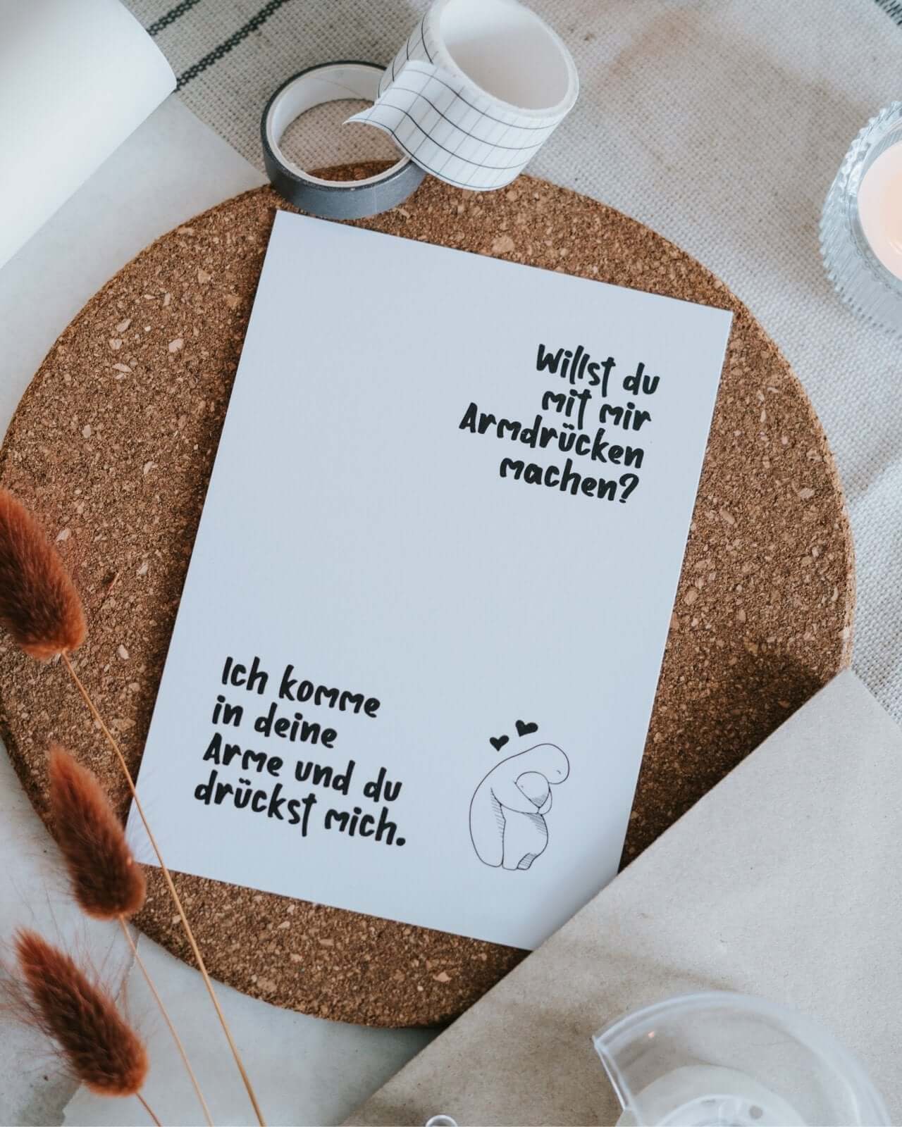 Armdrücken · Postkarte