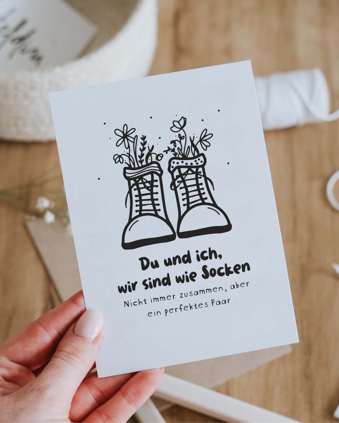 Du und ich · Postkarte