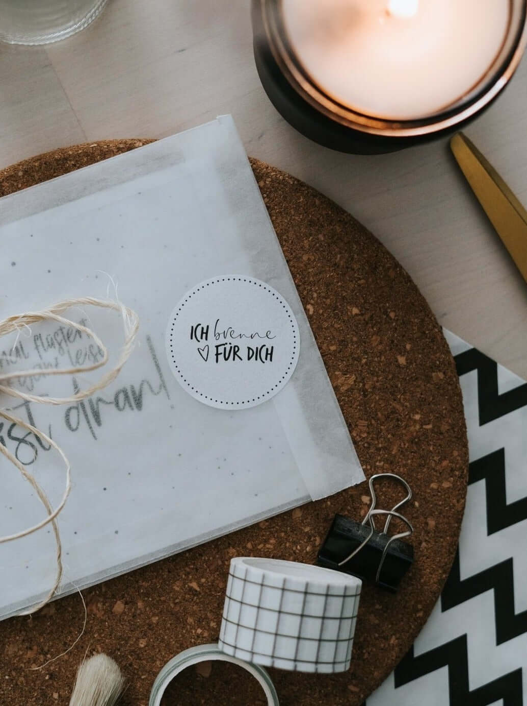 Ich brenne · Aufkleber