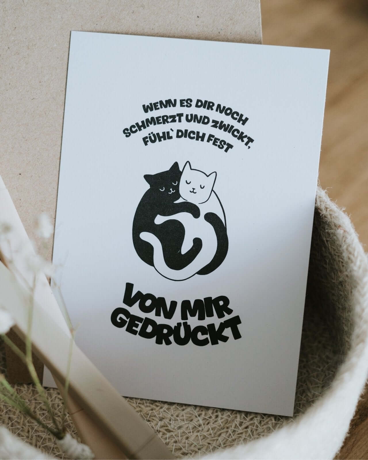 Fühl dich gedrückt · Postkarte