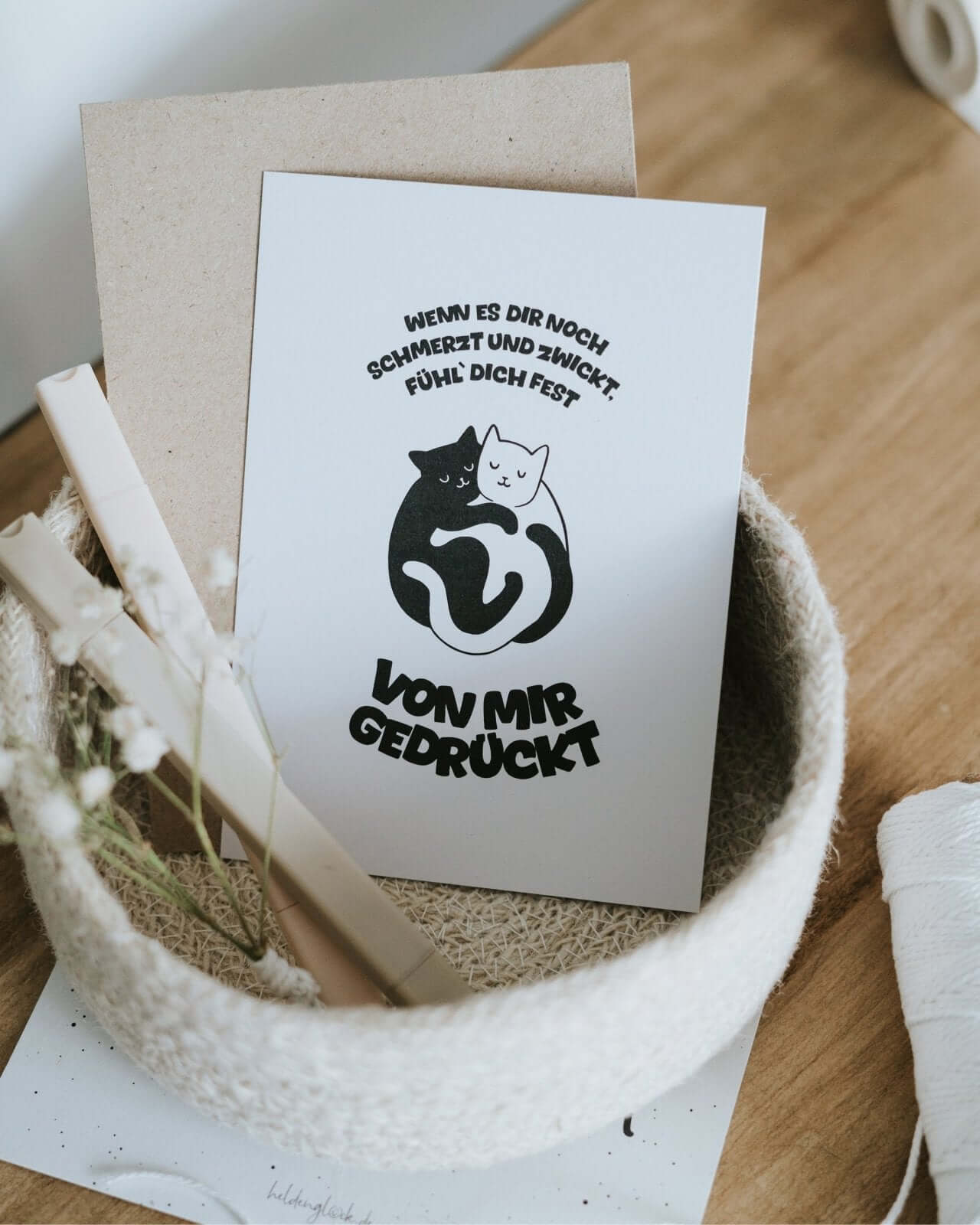 Fühl dich gedrückt · Postkarte