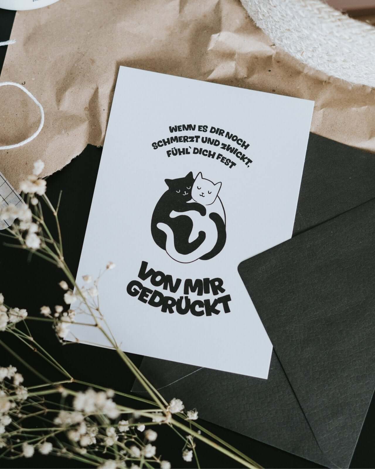 Fühl dich gedrückt · Postkarte