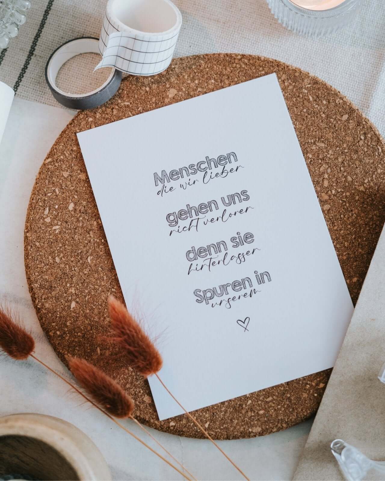 Spuren im Herzen · Postkarte