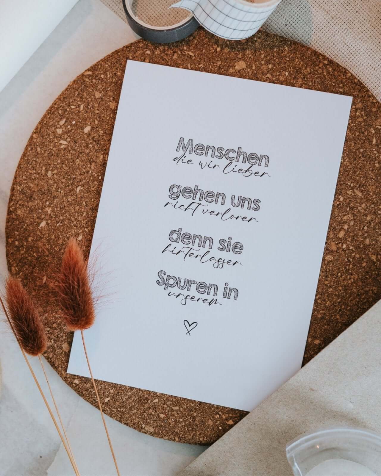 Spuren im Herzen · Postkarte