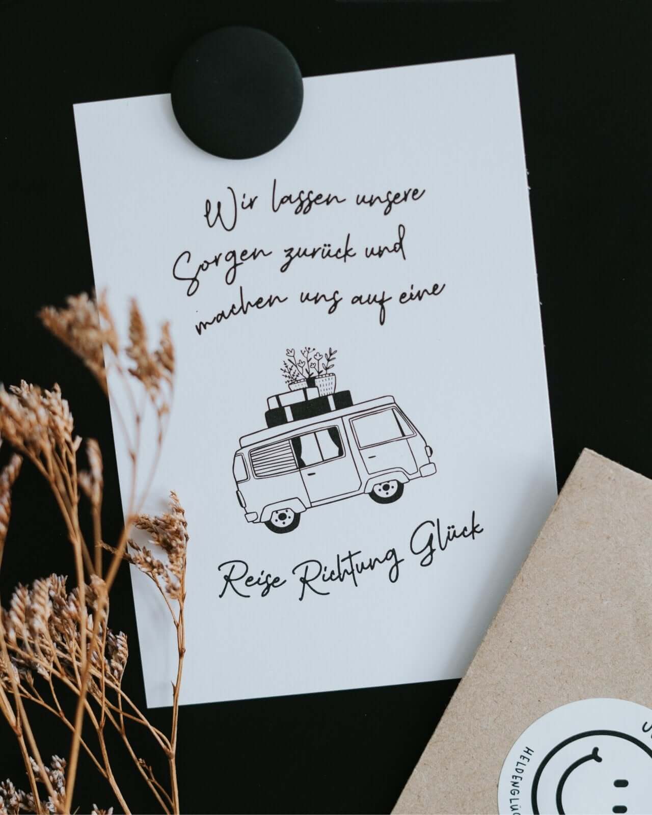 Reise Richtung Glück · Postkarte