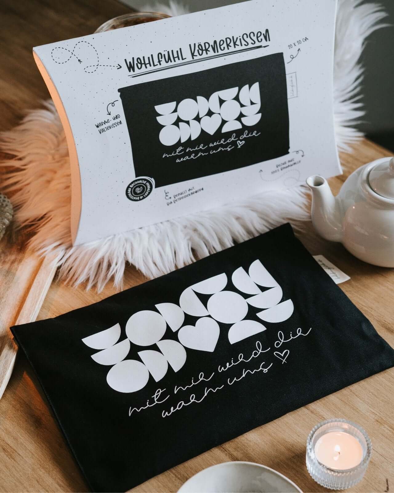 Warm ums Herz · Körnerkissen