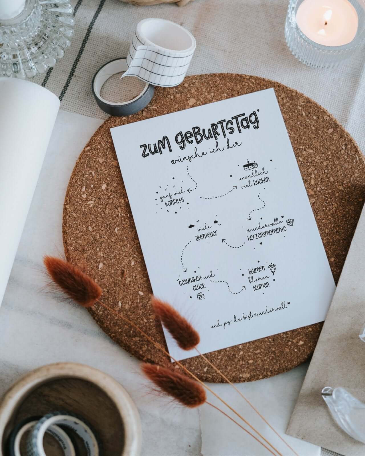Zum Geburtstag · Postkarte