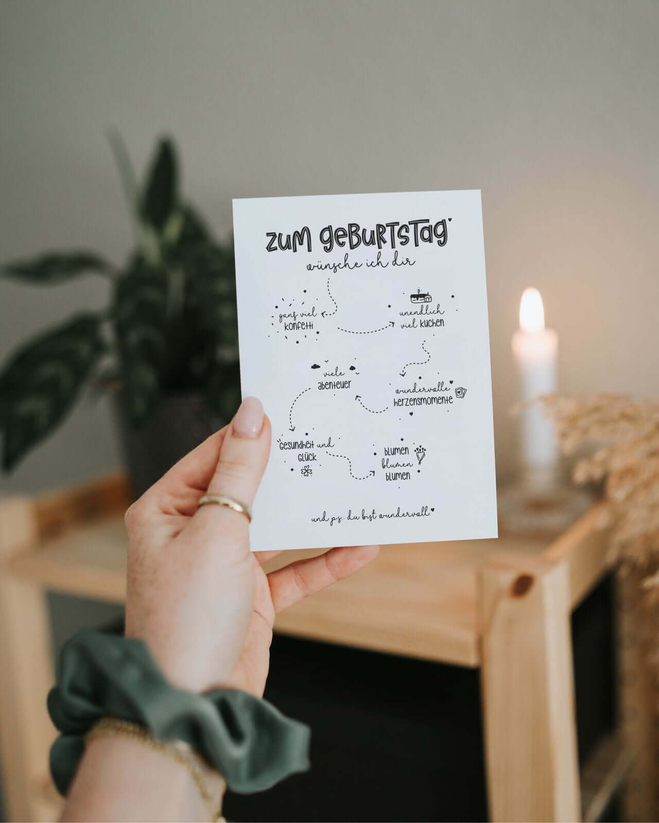 Zum Geburtstag · Postkarte