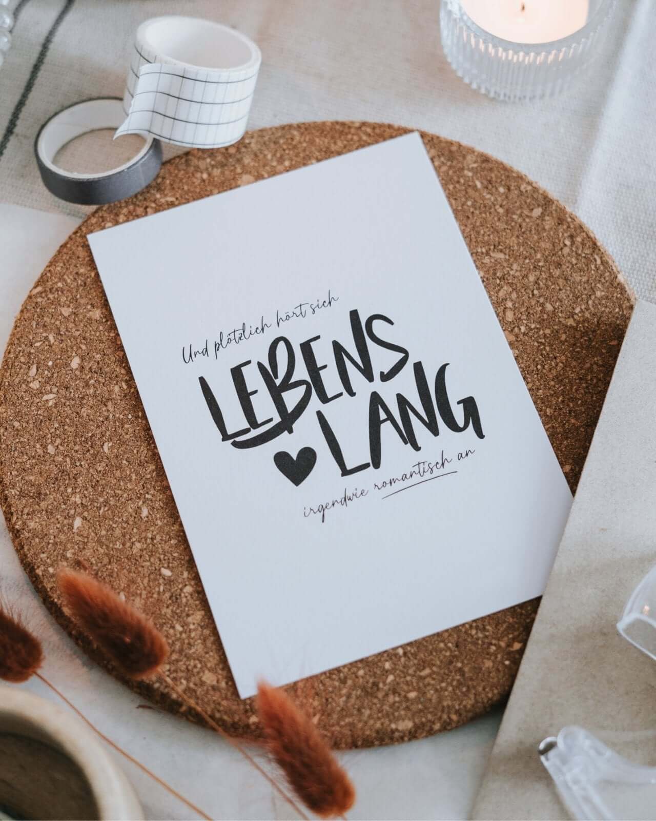 Lebenslang · Postkarte