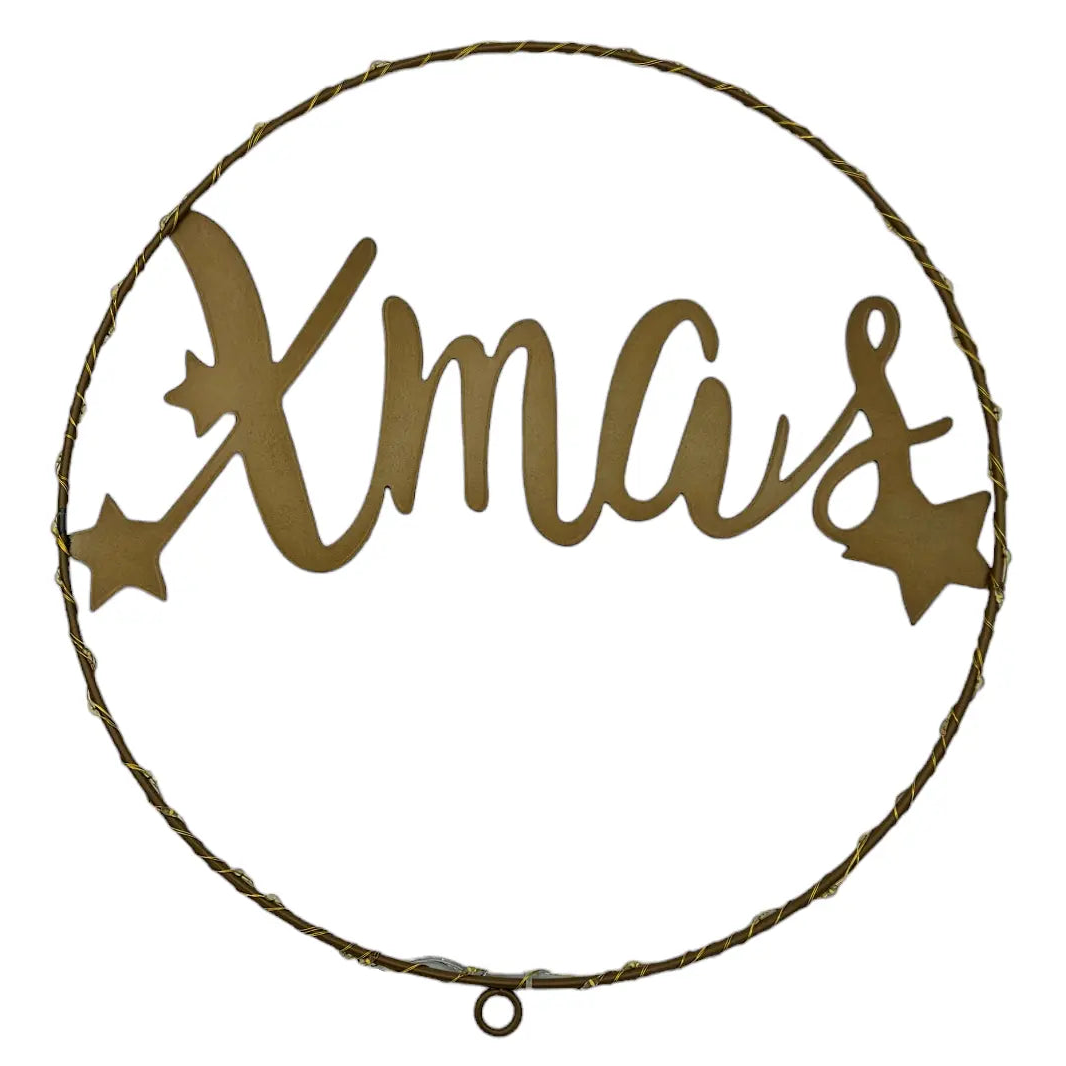 LED-Lichterkranz Ø 30 cm – Warmweißer Weihnachtskranz Ringlicht (B-Ware)