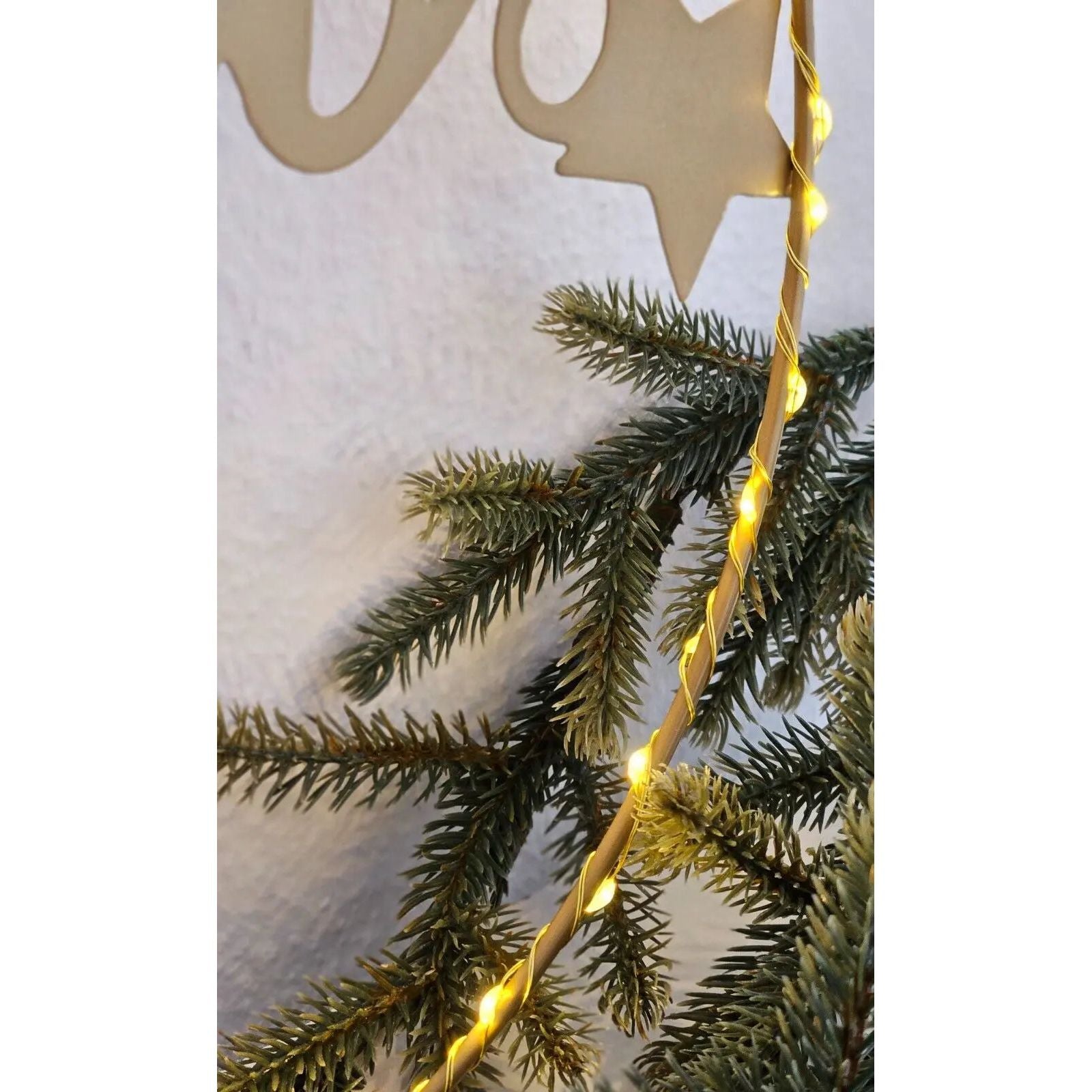 LED-Lichterkranz Ø 30 cm – Warmweißer Weihnachtskranz Ringlicht (B-Ware)