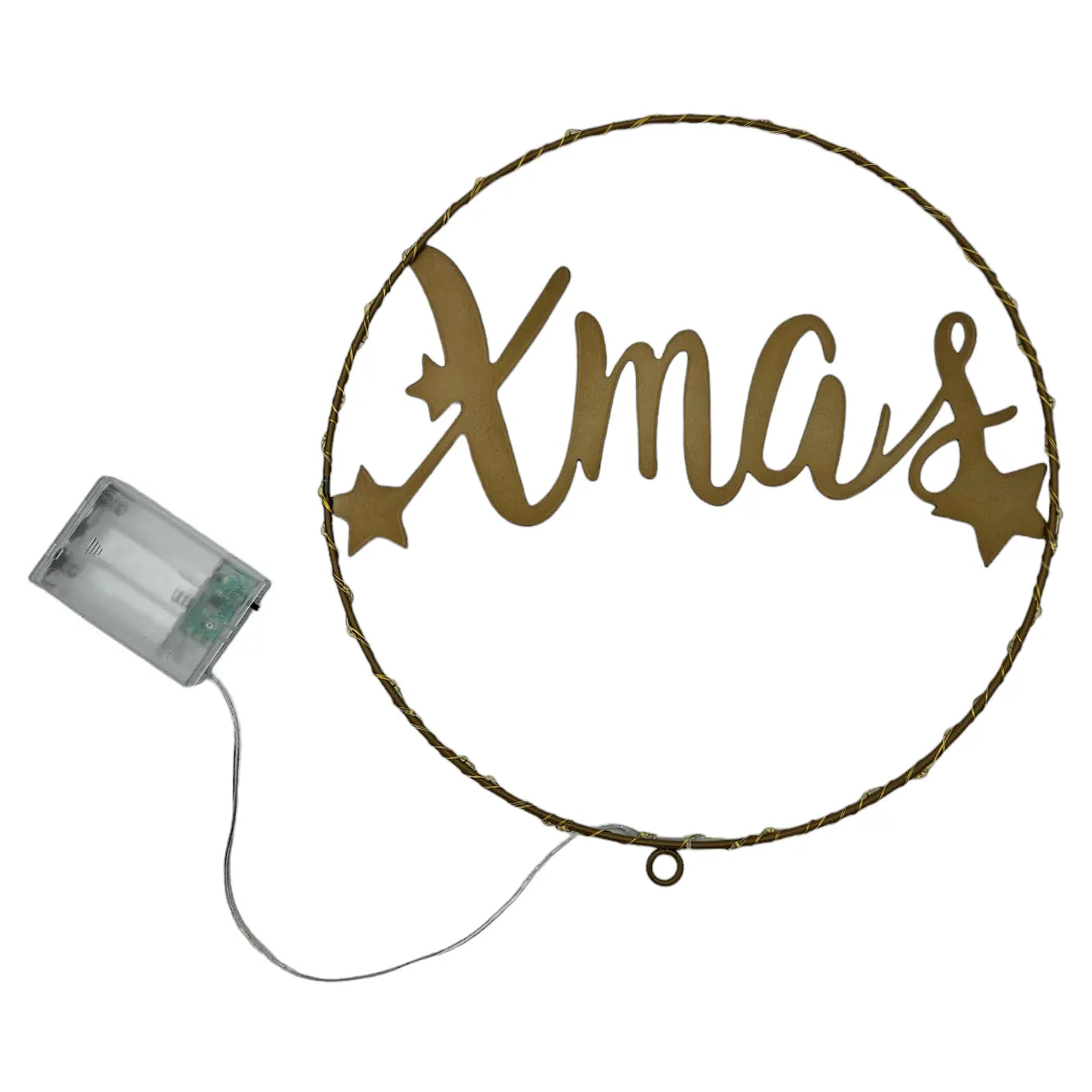 LED-Lichterkranz Ø 30 cm – Warmweißer Weihnachtskranz Ringlicht (B-Ware)