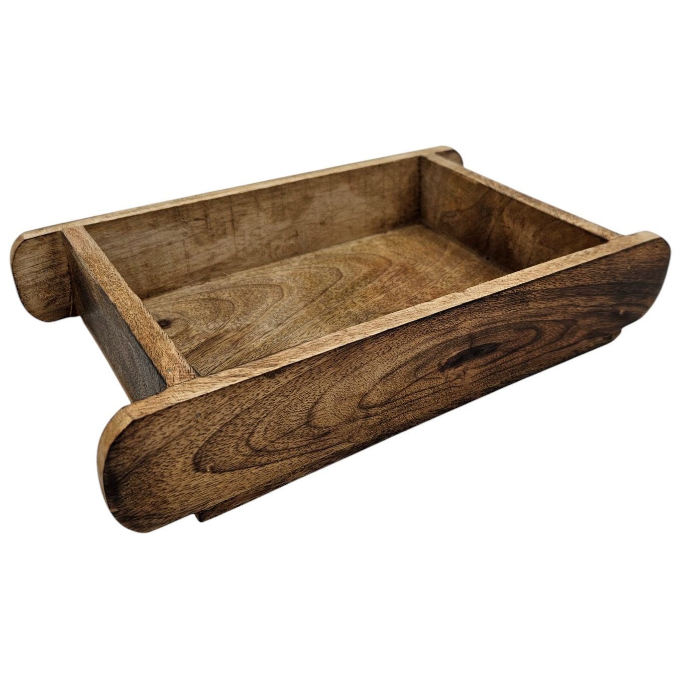 Holzkiste aus Mangoholz 26×16 cm – Kleine Ziegelform-Kiste im Vintage-Look