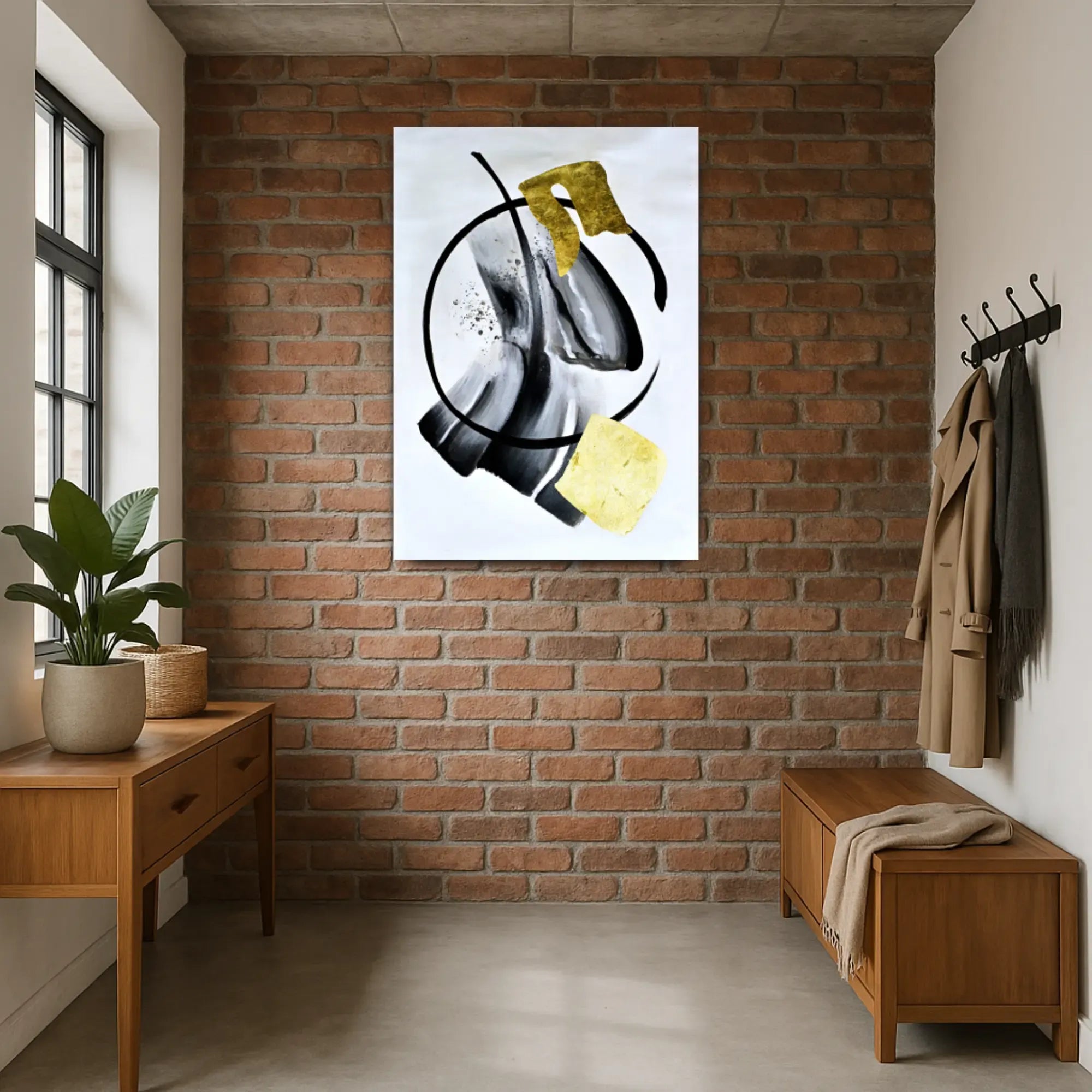 Großes Gemälde - Goldene Balance