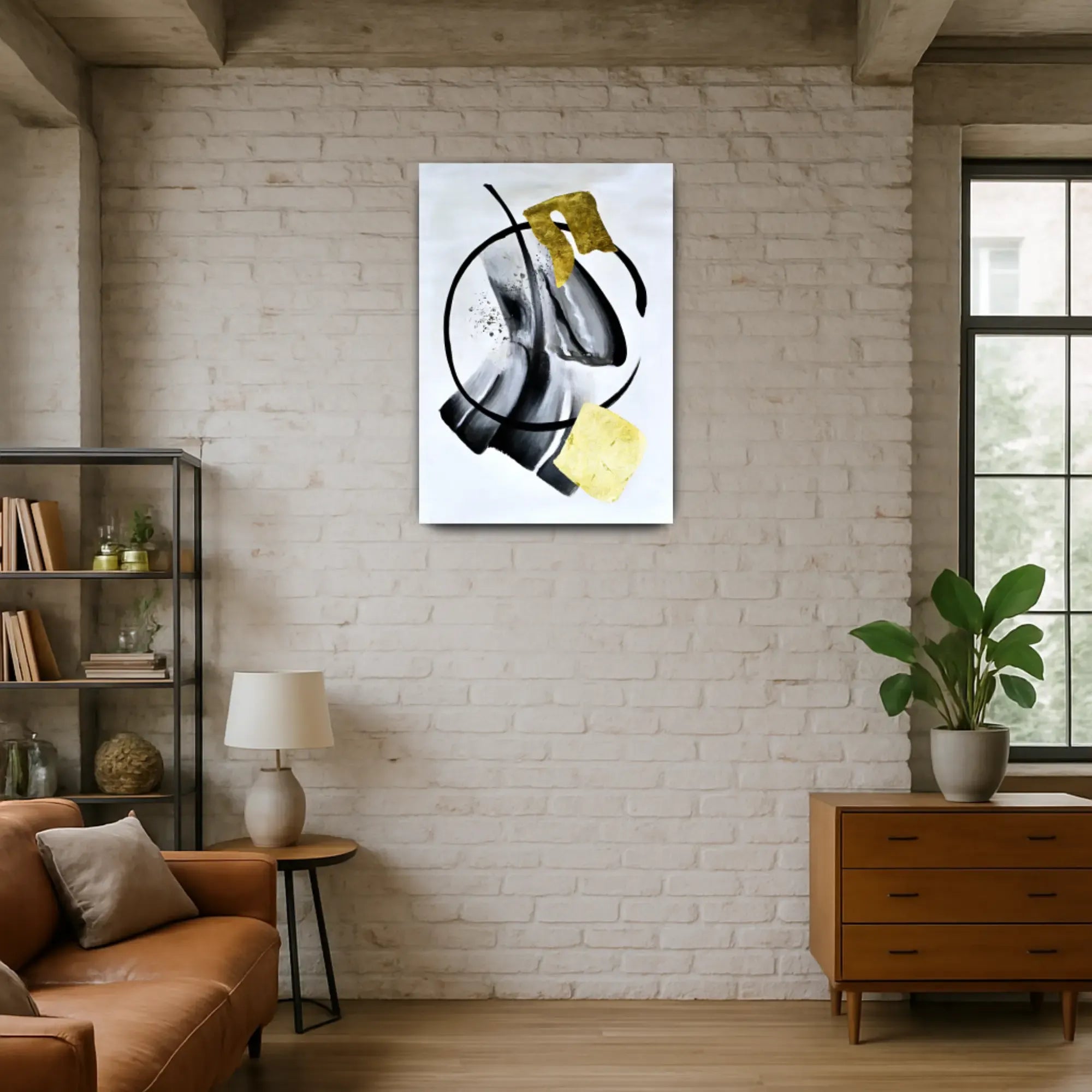 Großes Gemälde - Goldene Balance