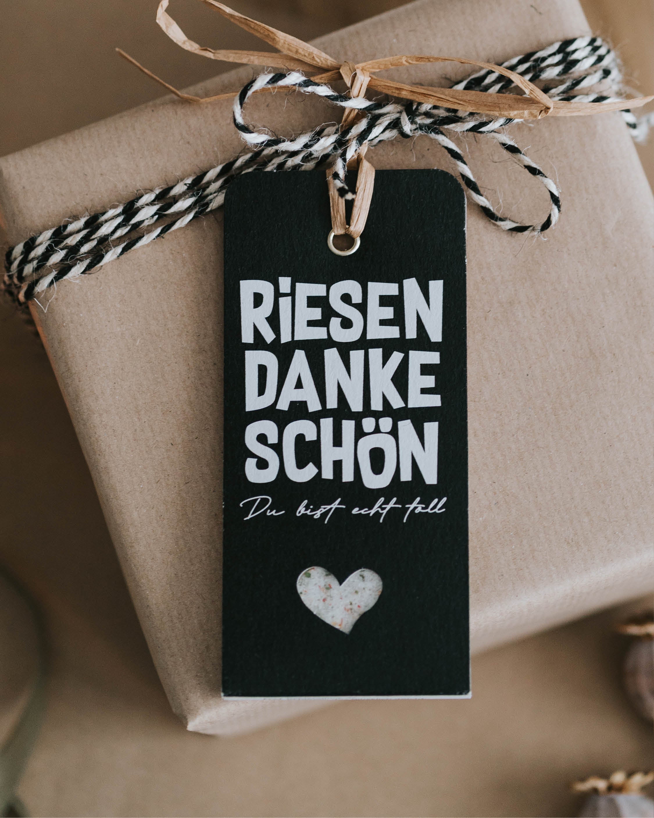Riesen Dankeschön · Geschenkanhänger