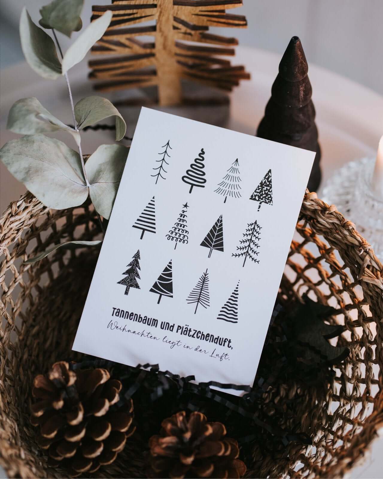 Tannenbaum und Plätzchenduft · Postkarte