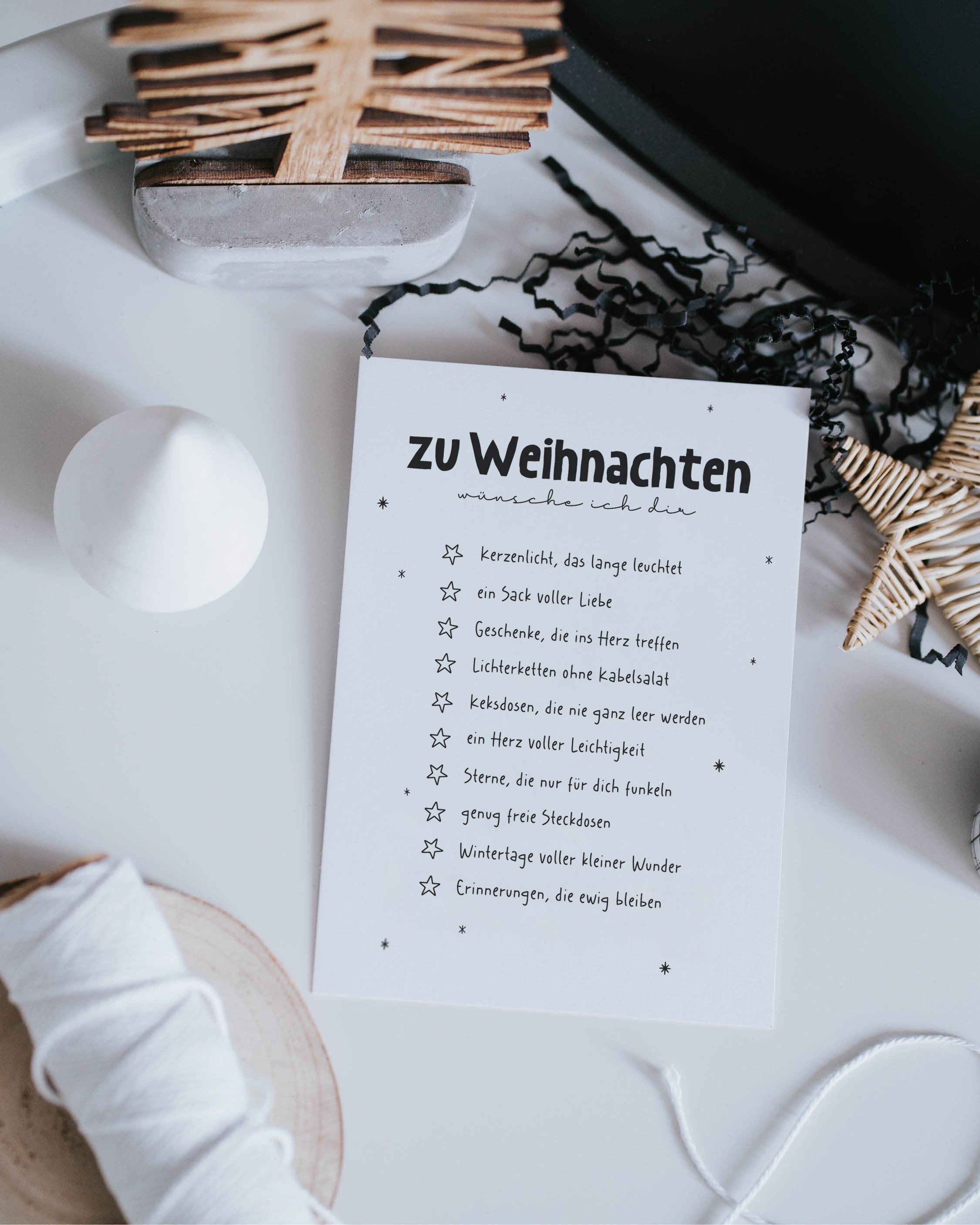 Weihnachtswünsche · Postkarte