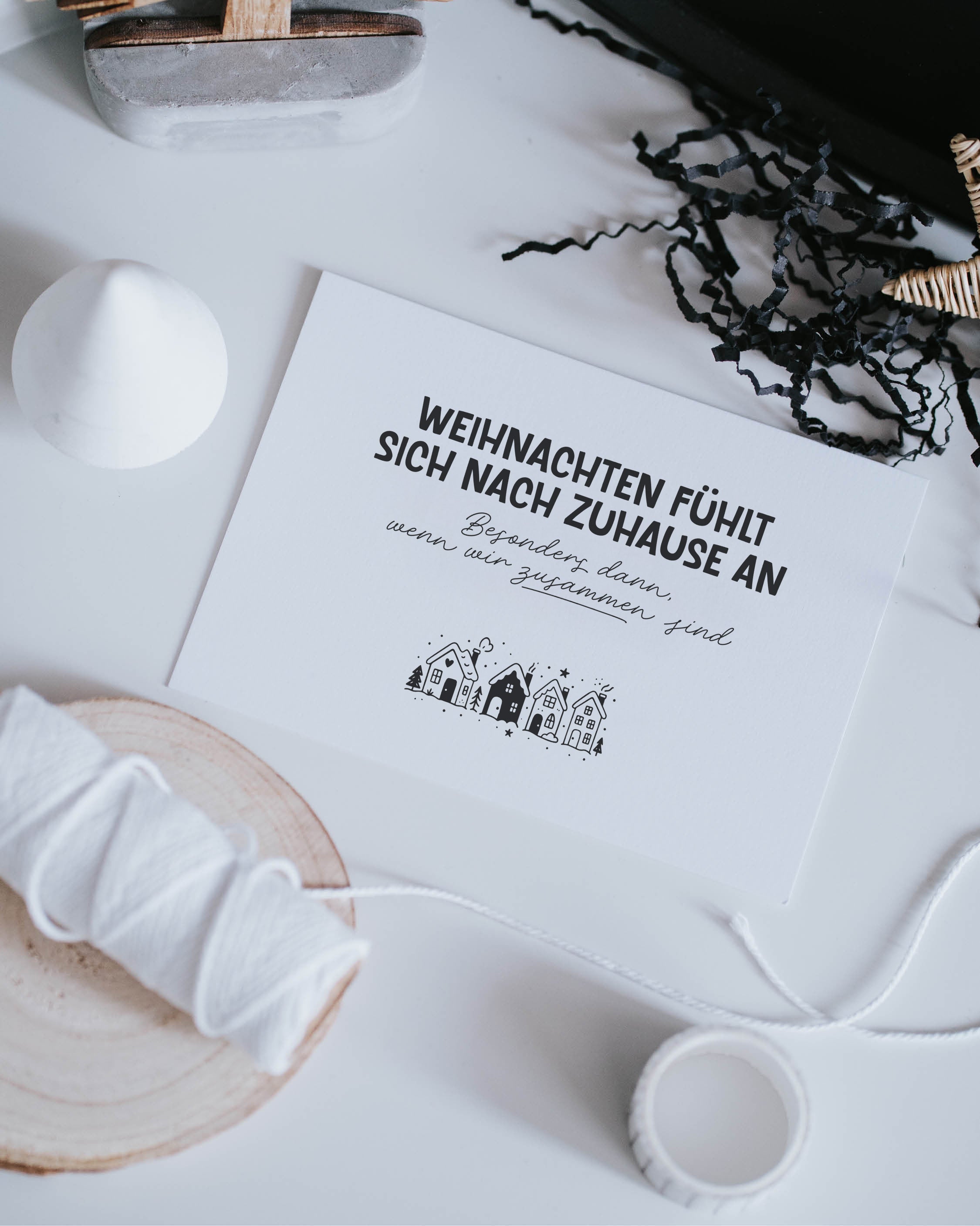 Weihnachten Zuhause · Postkarte