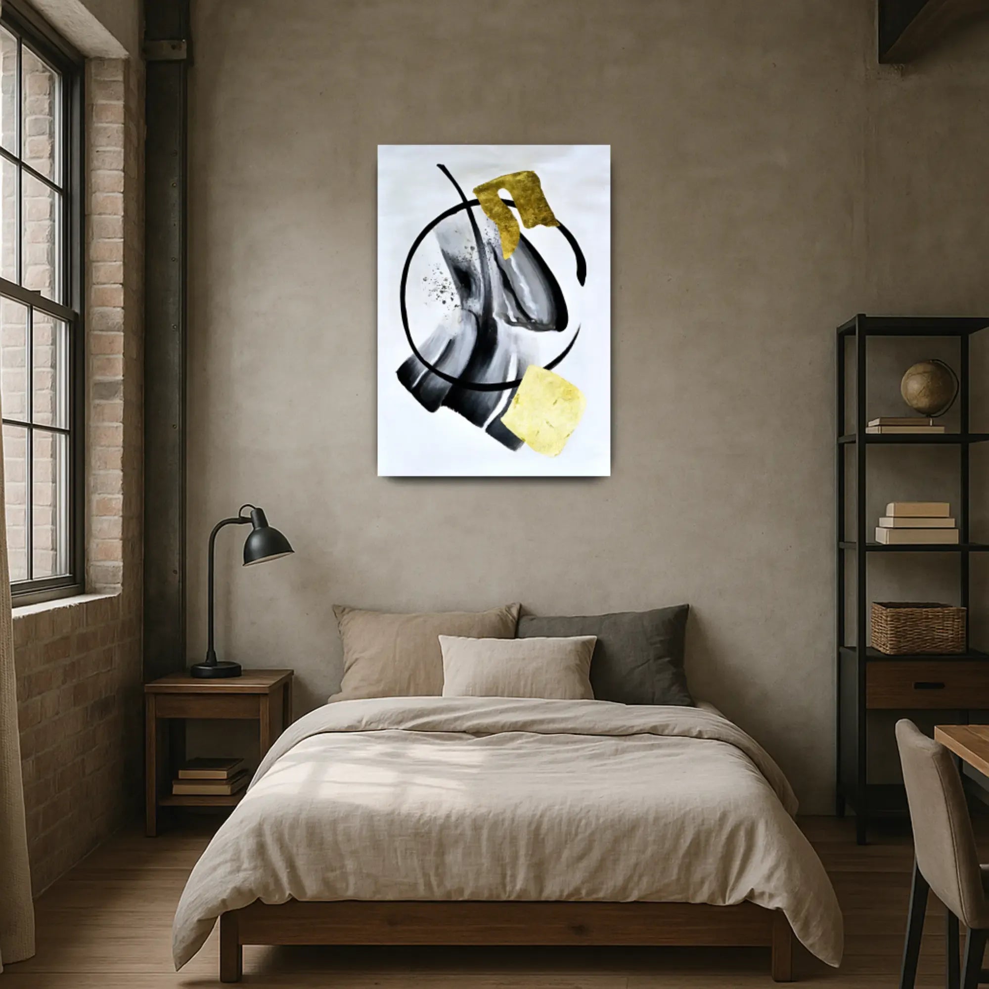 Großes Gemälde - Goldene Balance