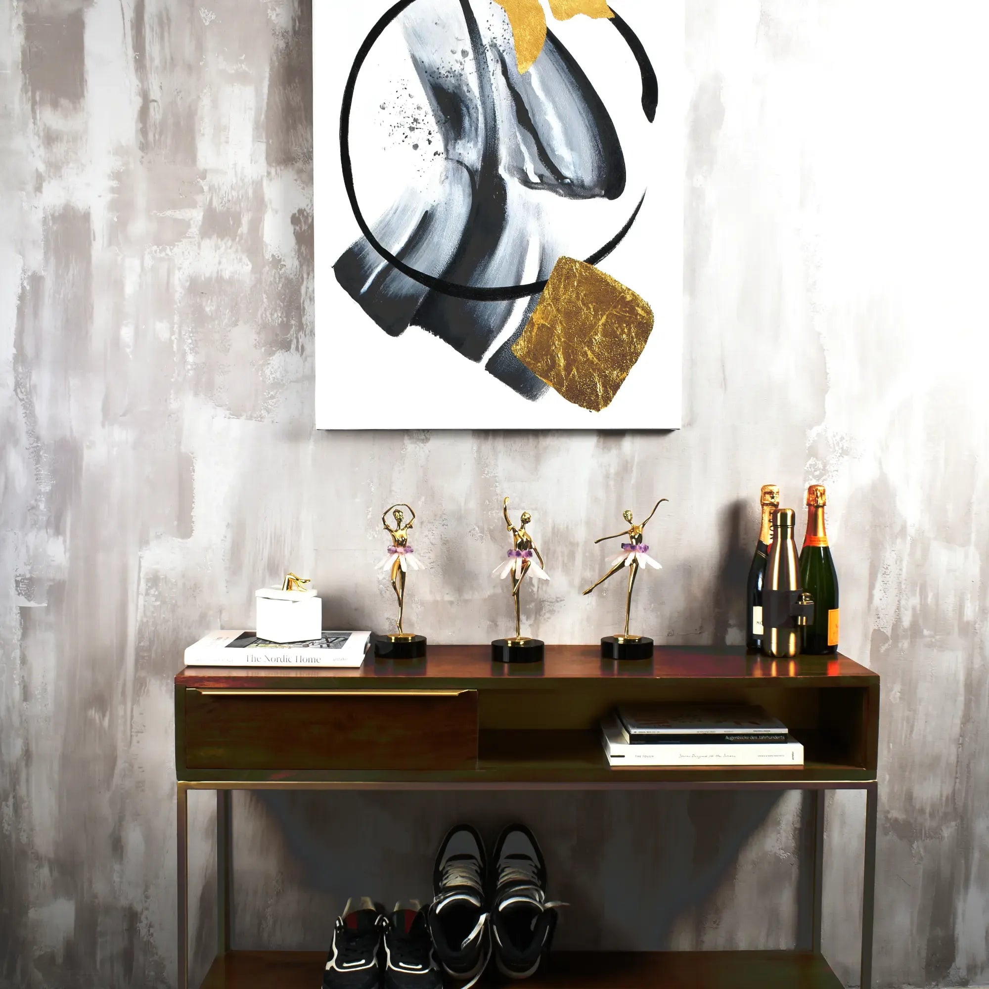 Großes Gemälde - Goldene Balance