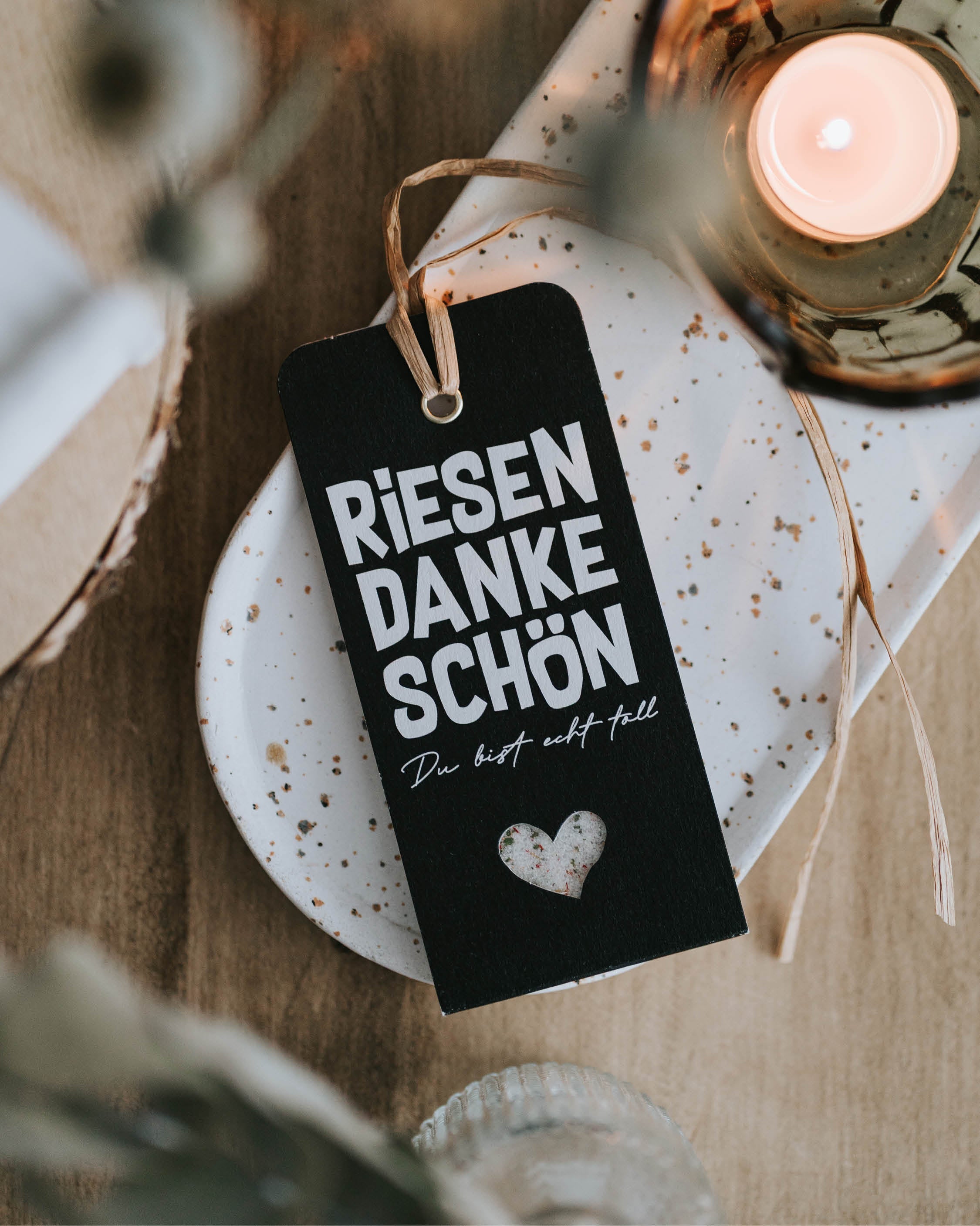 Riesen Dankeschön · Geschenkanhänger