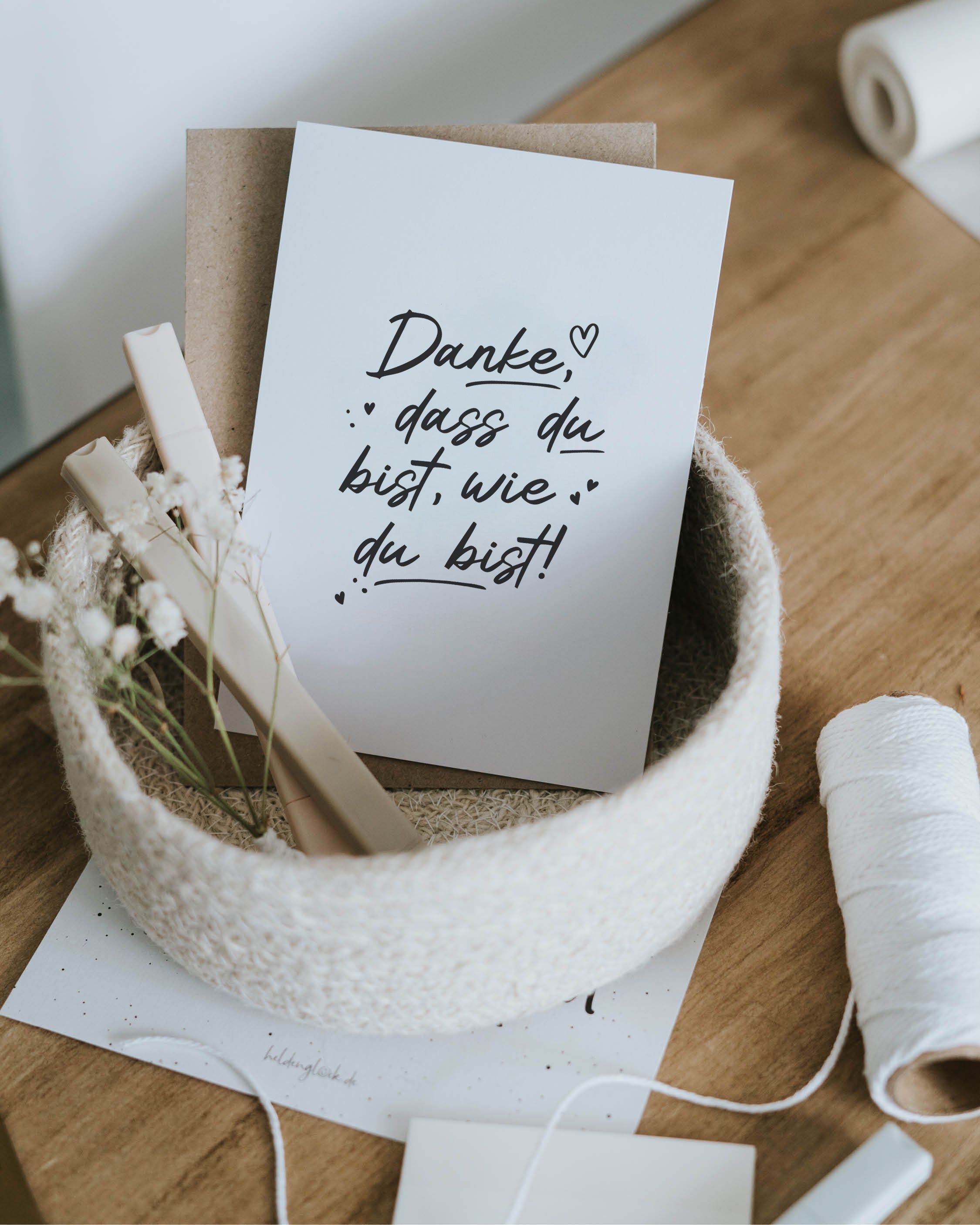 Danke dass · Postkarte