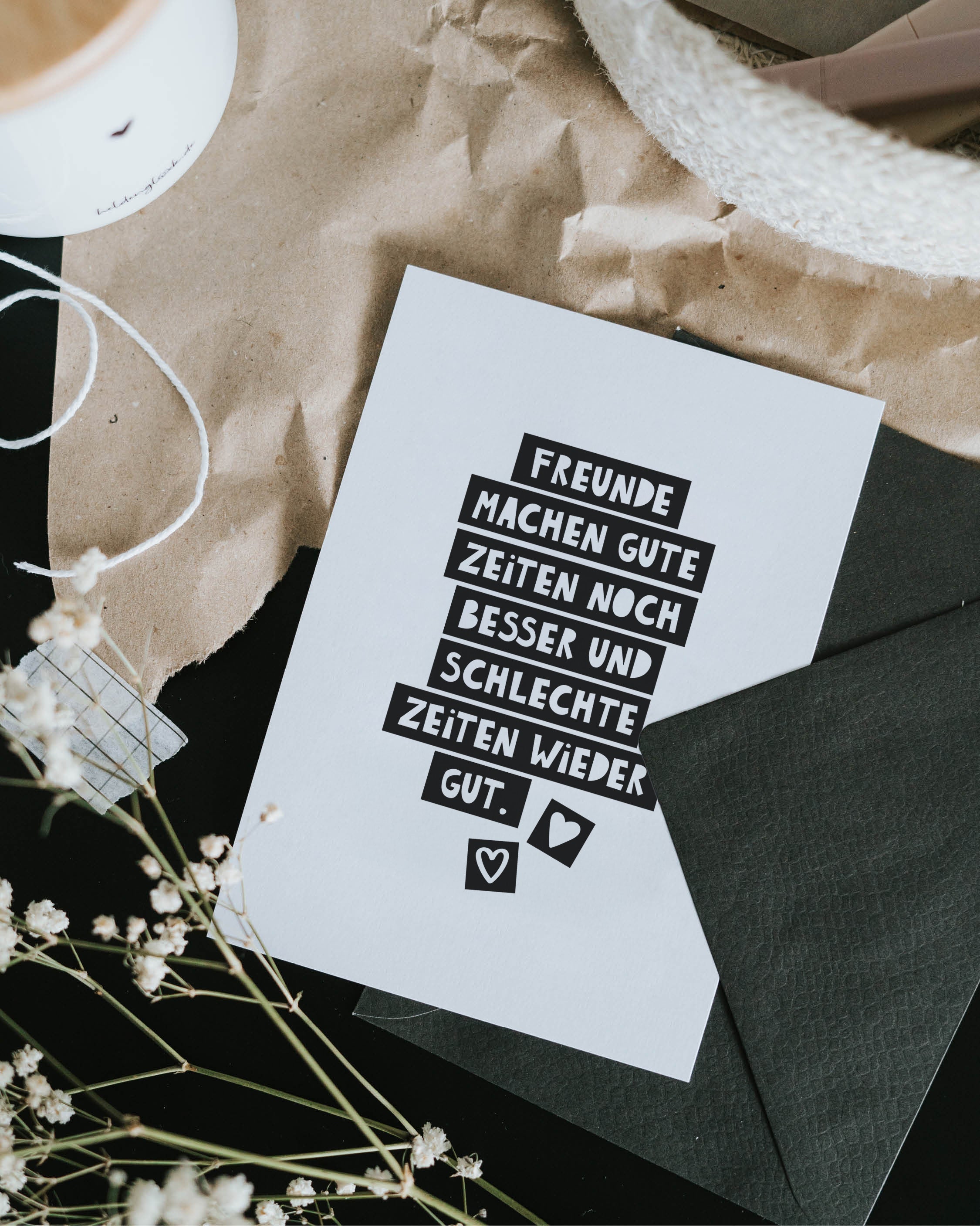 Gute Zeiten · Postkarte