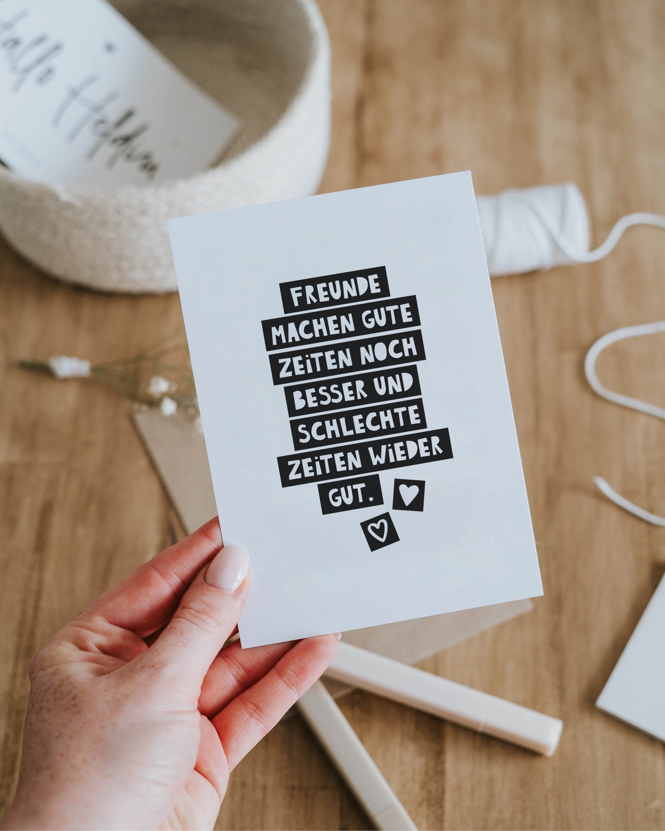 Gute Zeiten · Postkarte