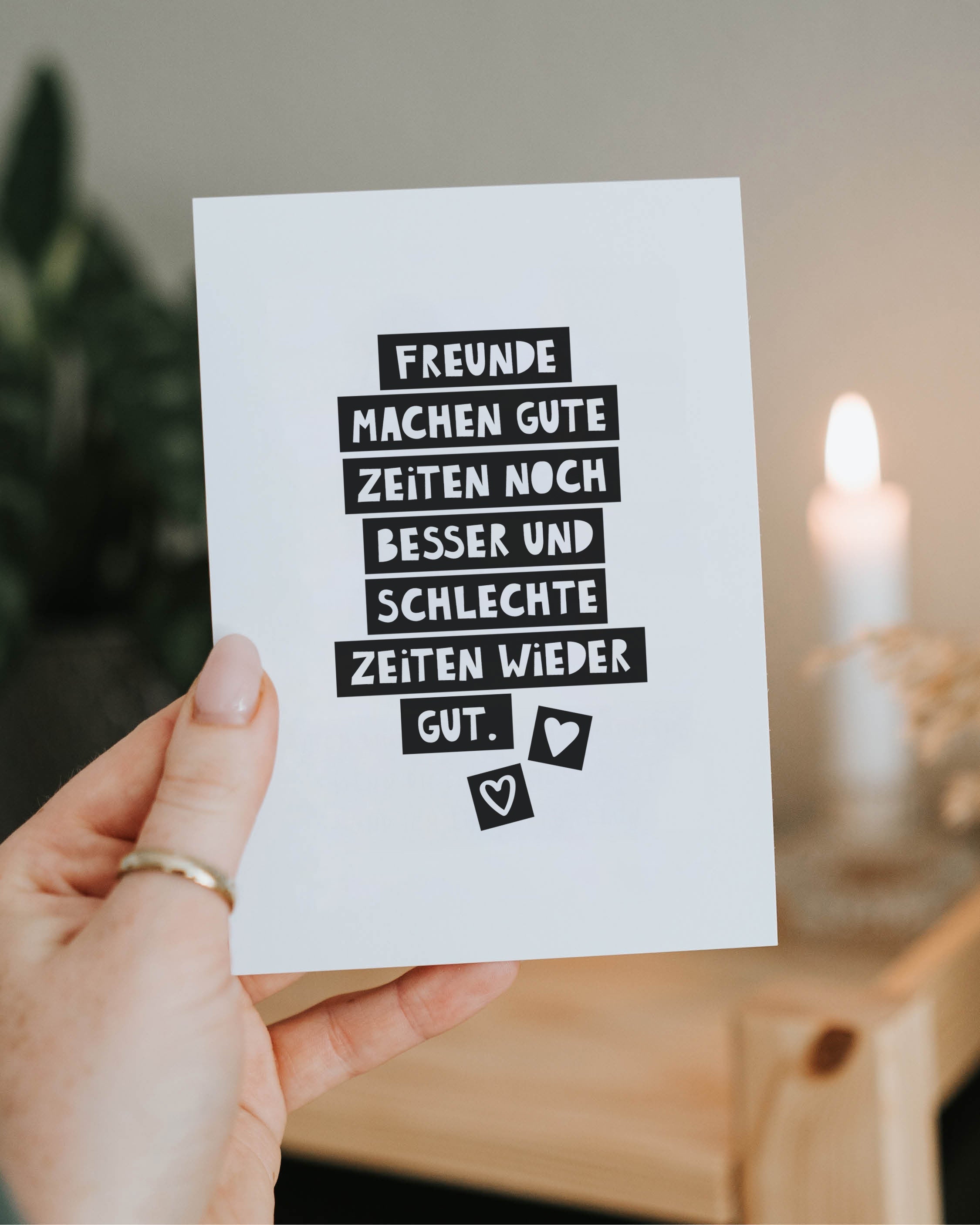 Gute Zeiten · Postkarte