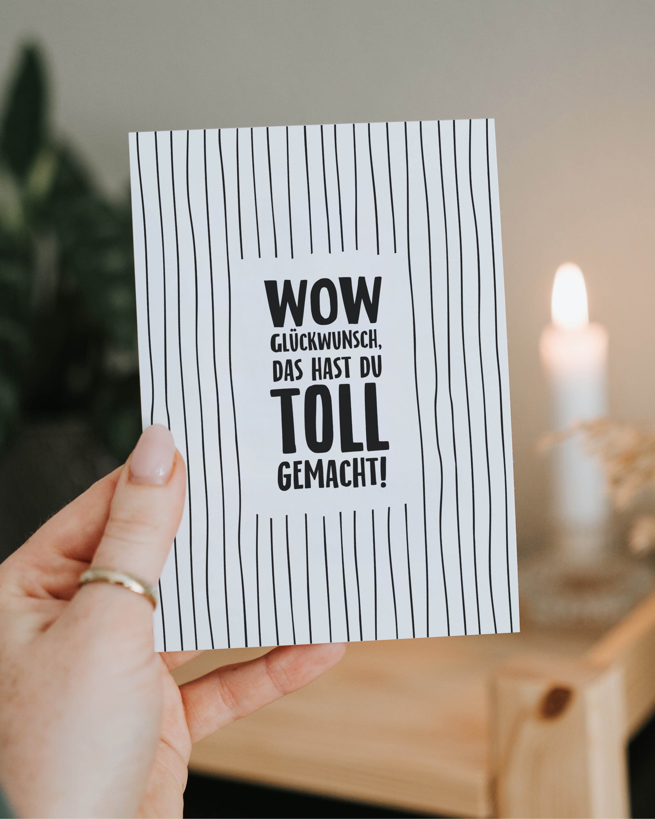 Wow Glückwunsch · Postkarte