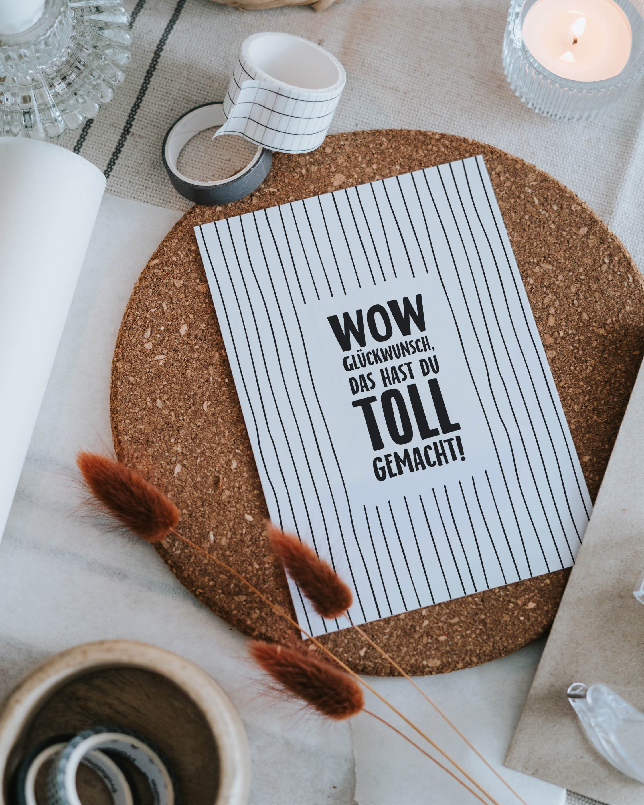 Wow Glückwunsch · Postkarte