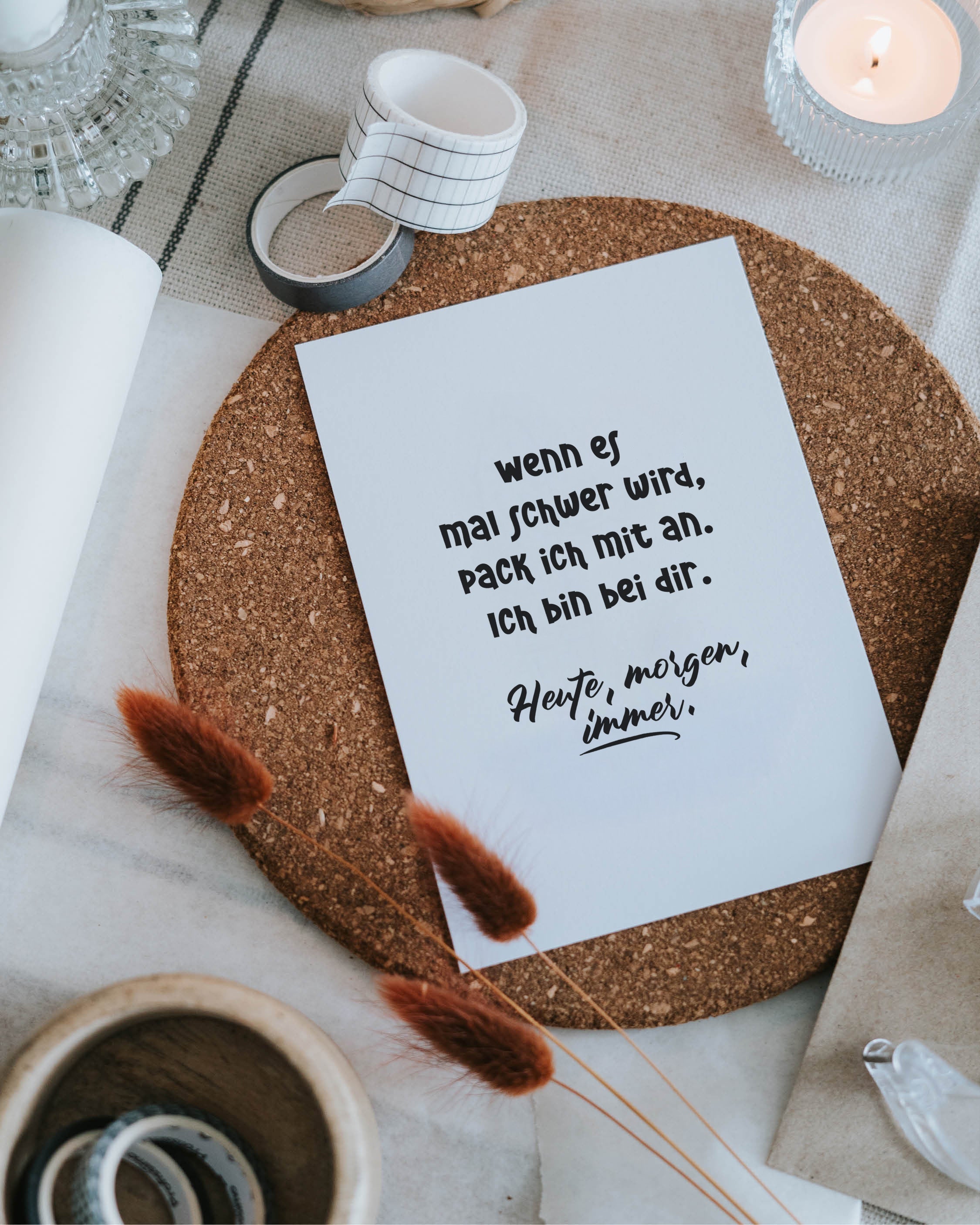 Bin bei dir · Postkarte