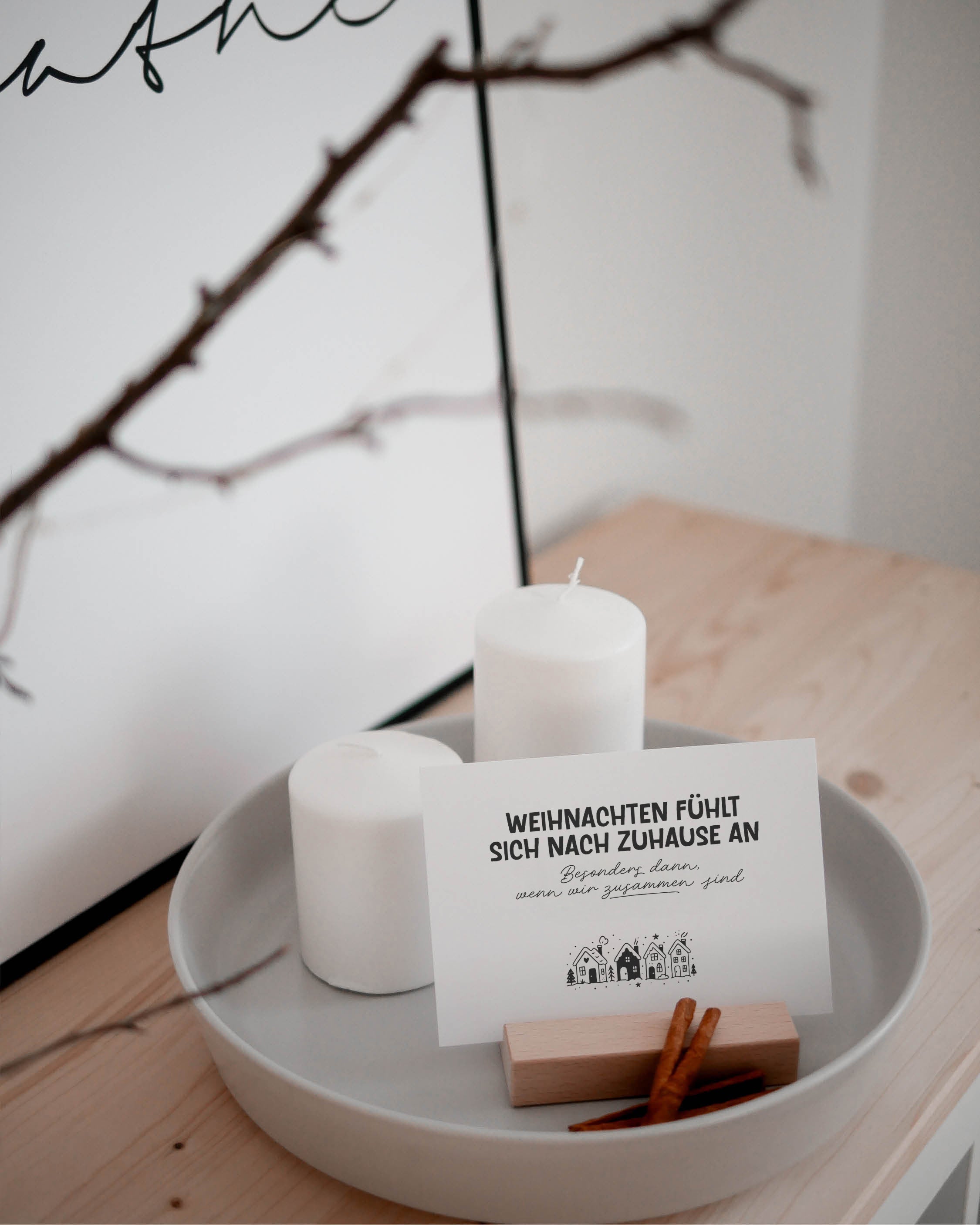 Weihnachten Zuhause · Postkarte